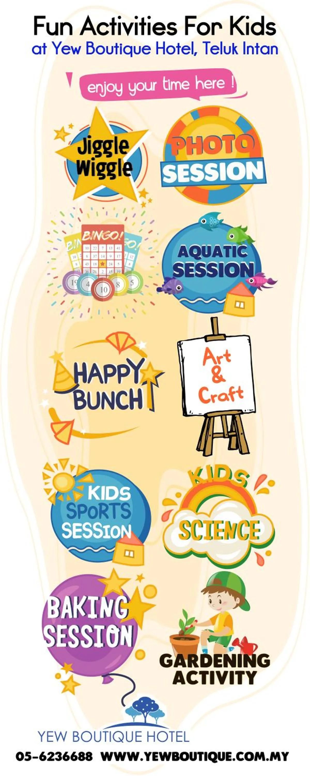 Kids's club in Yew Boutique Hotel