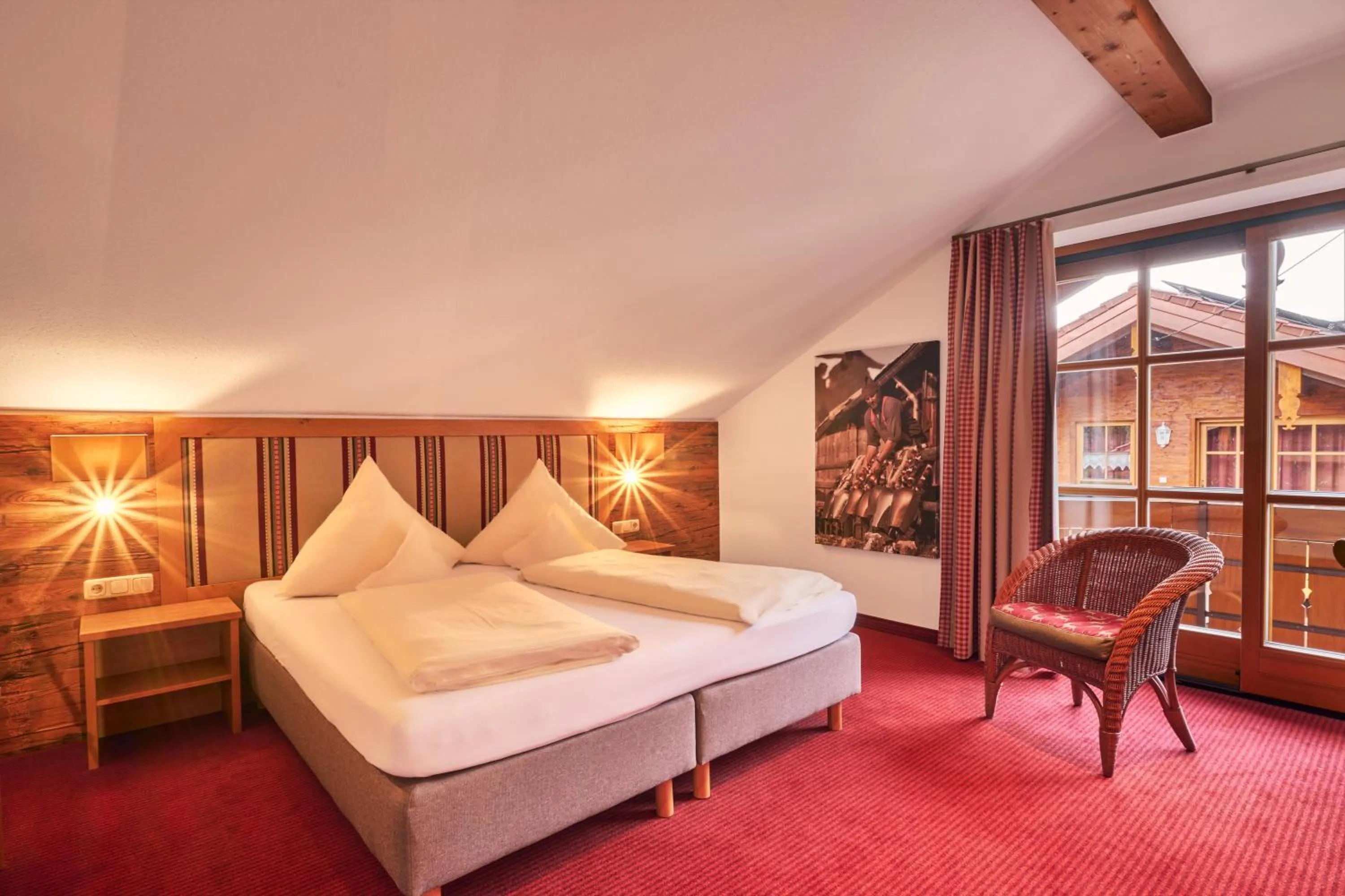 Bedroom, Bed in Landhotel Berghof