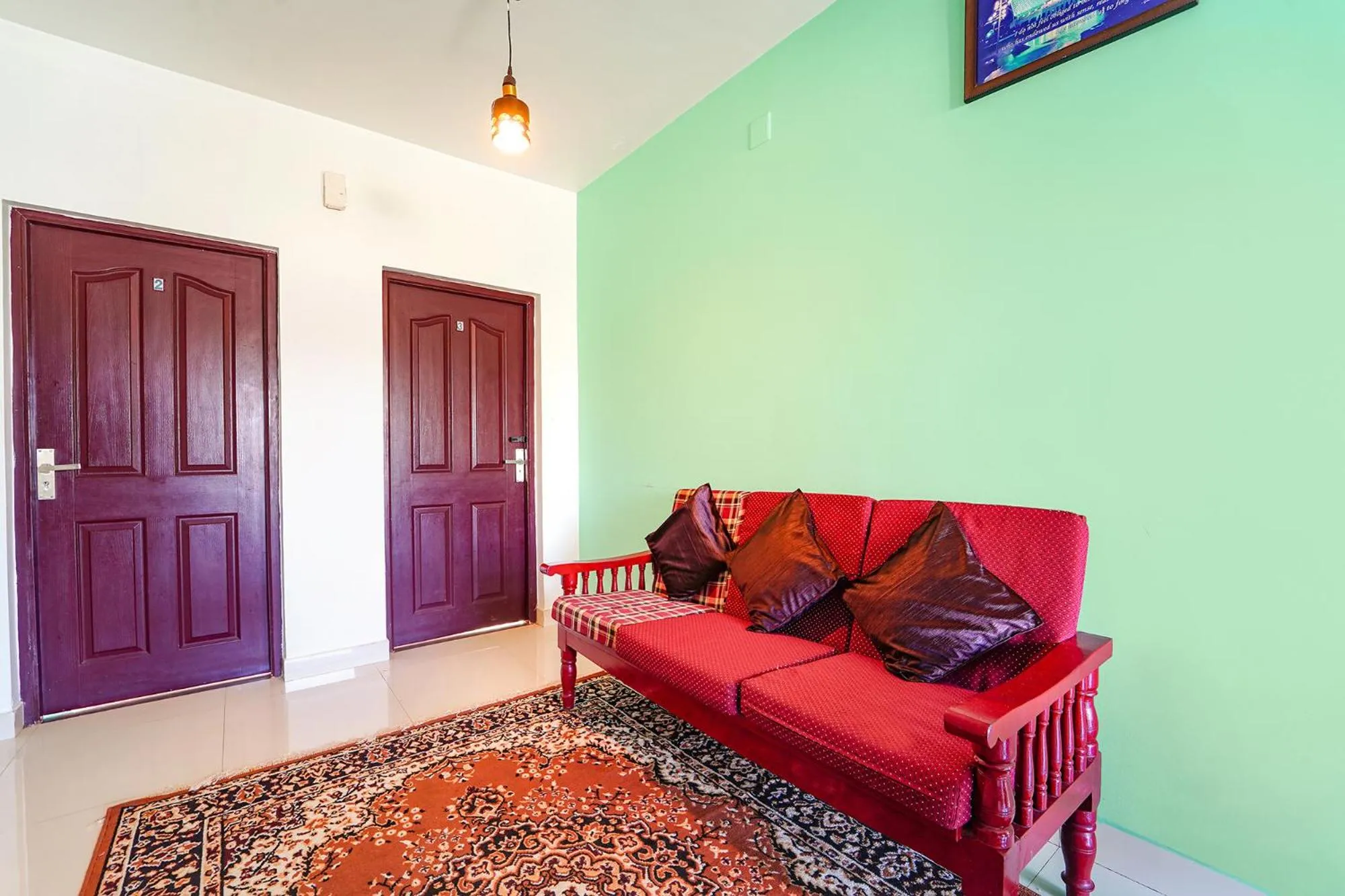 Seating area in Via Bala Garden