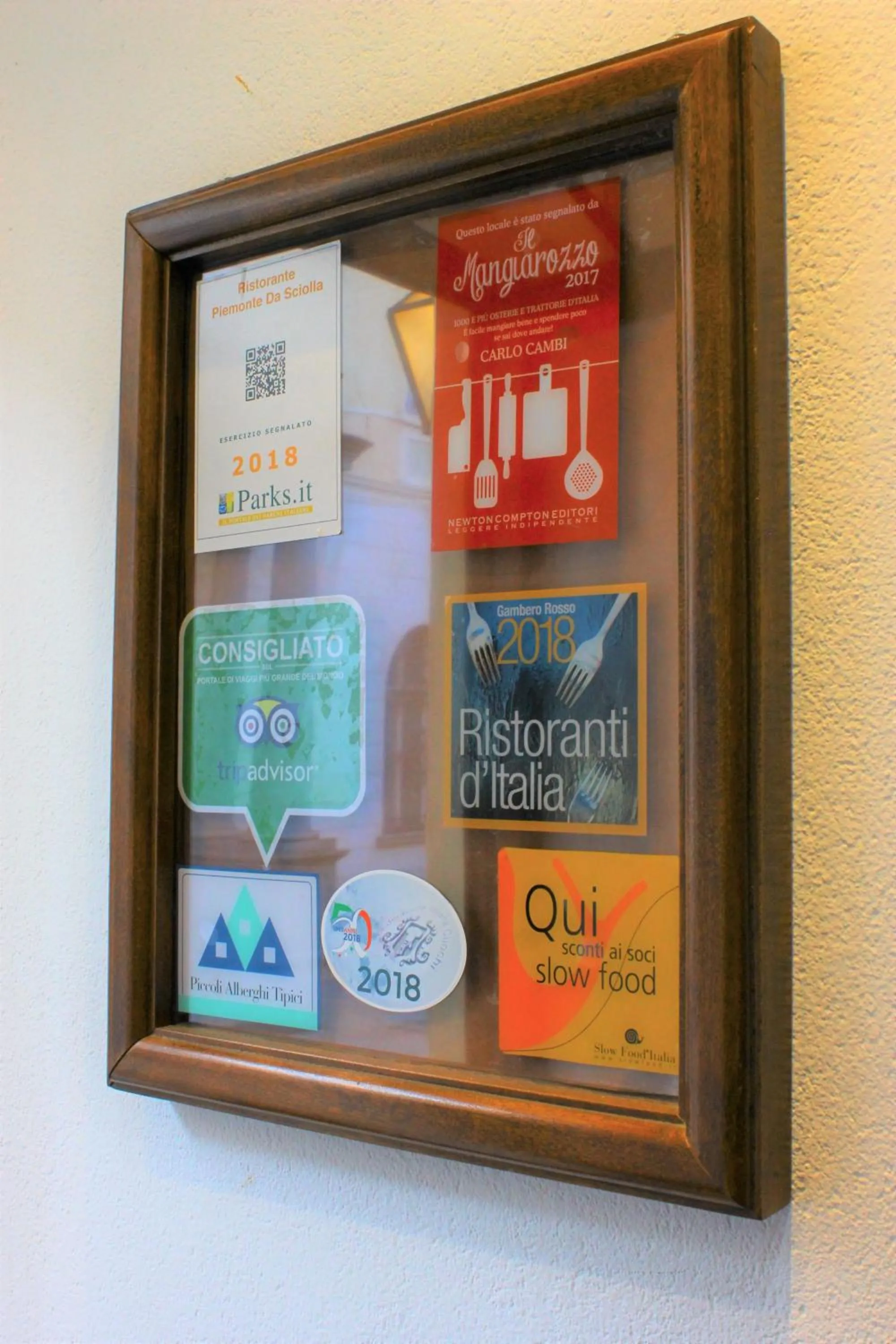 Certificate/Award in Locanda Piemonte da Sciolla