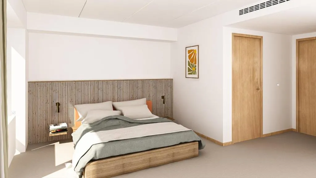 Bed in Fjelsted Skov Hotel & Konference