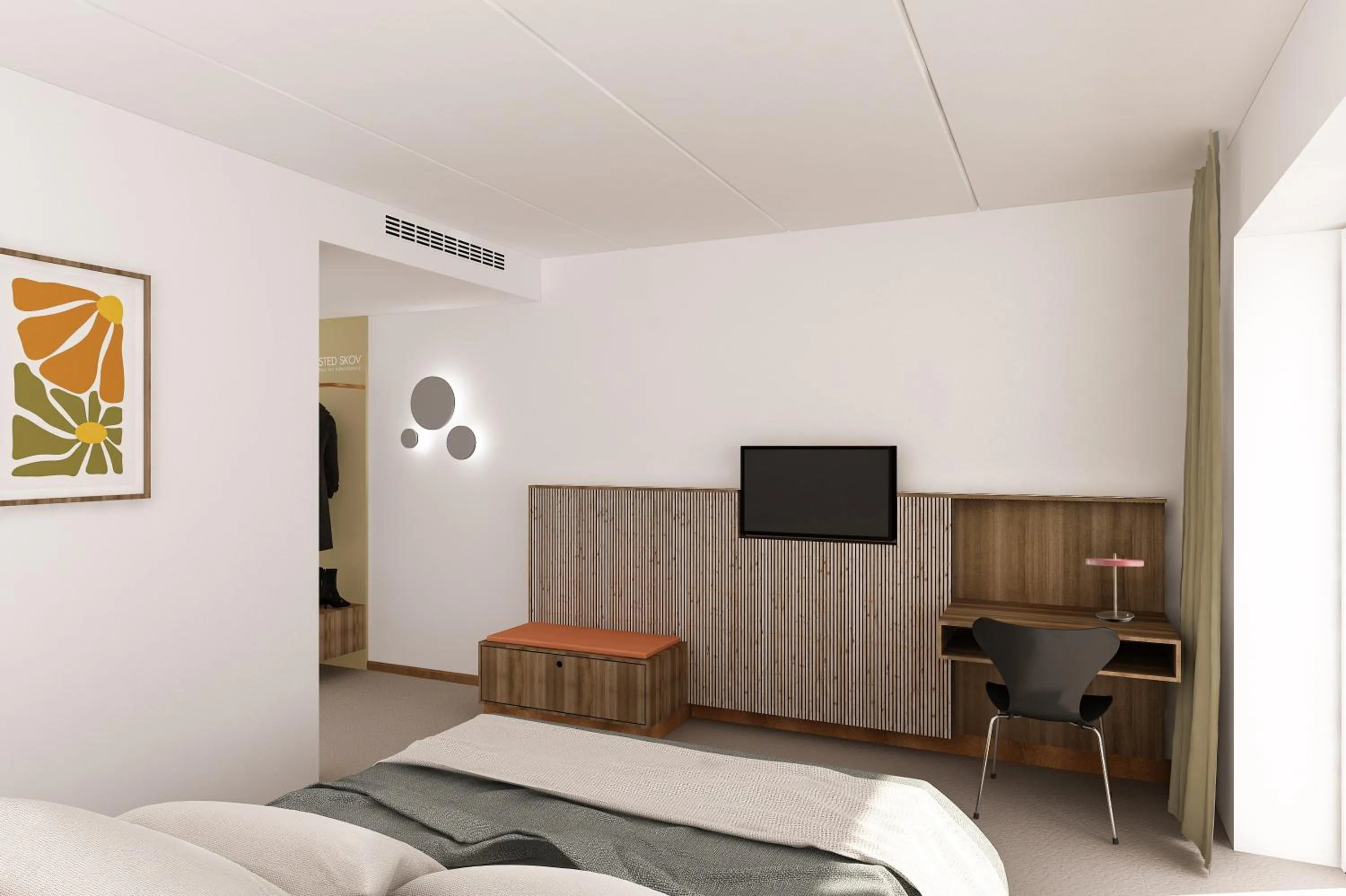 Bed in Fjelsted Skov Hotel & Konference