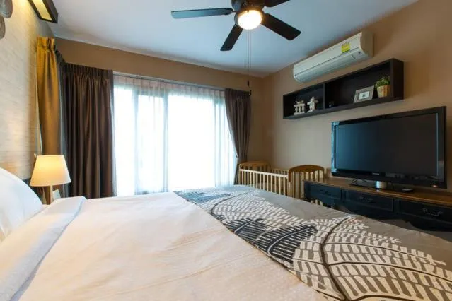 Bedroom, Bed in Baan Sandao D201