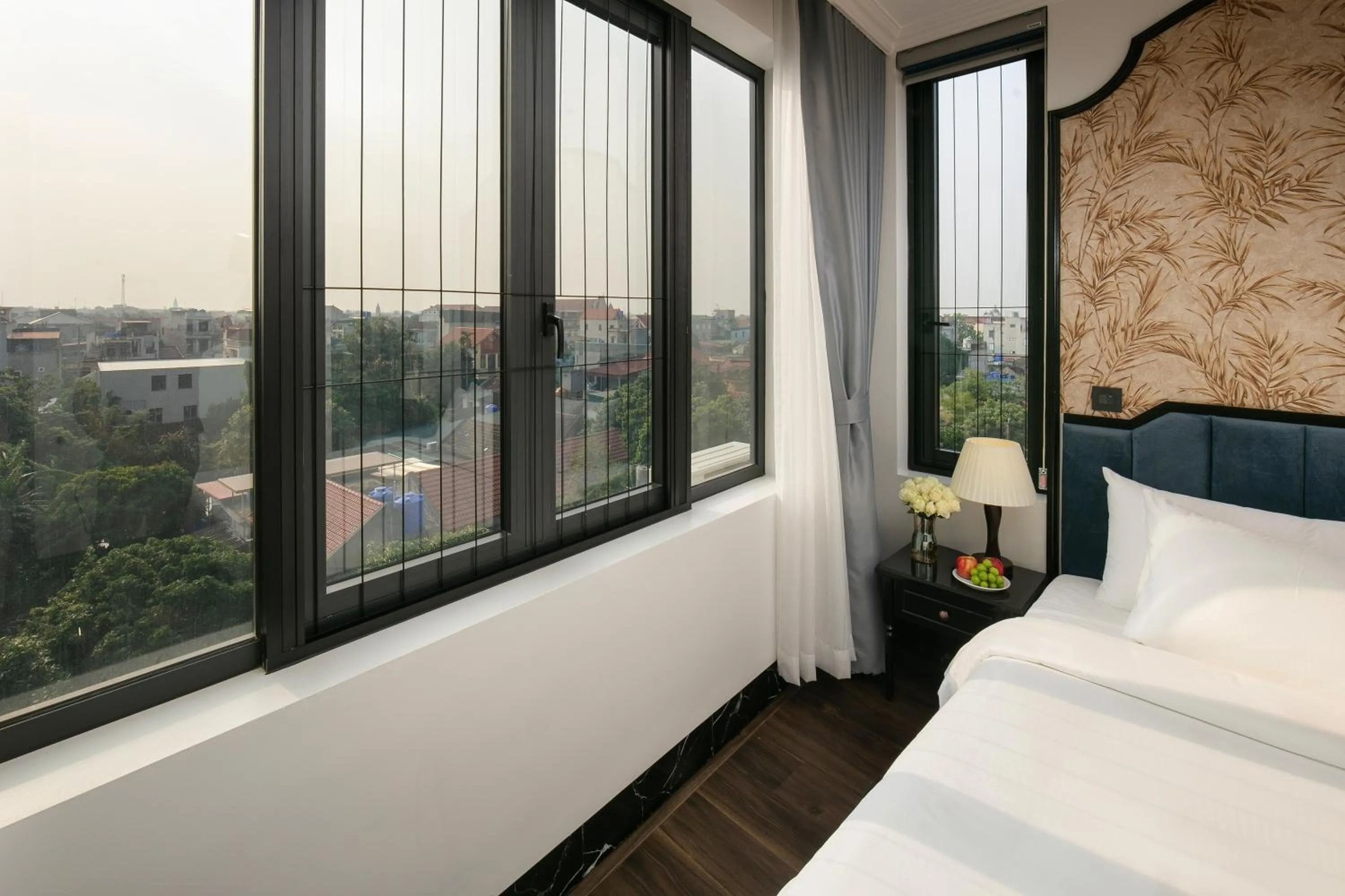 View (from property/room), Bed in Phat Diem Plaza Hotel