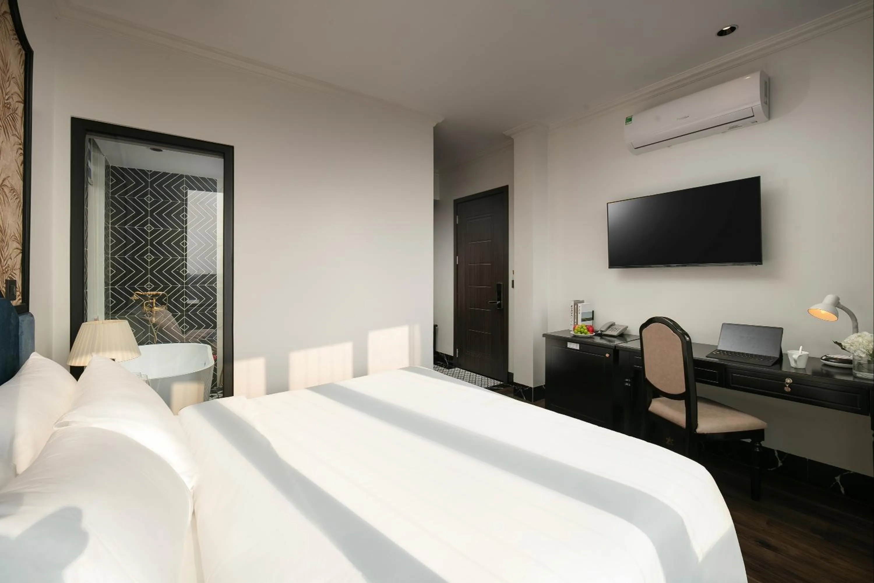 Bed in Phat Diem Plaza Hotel