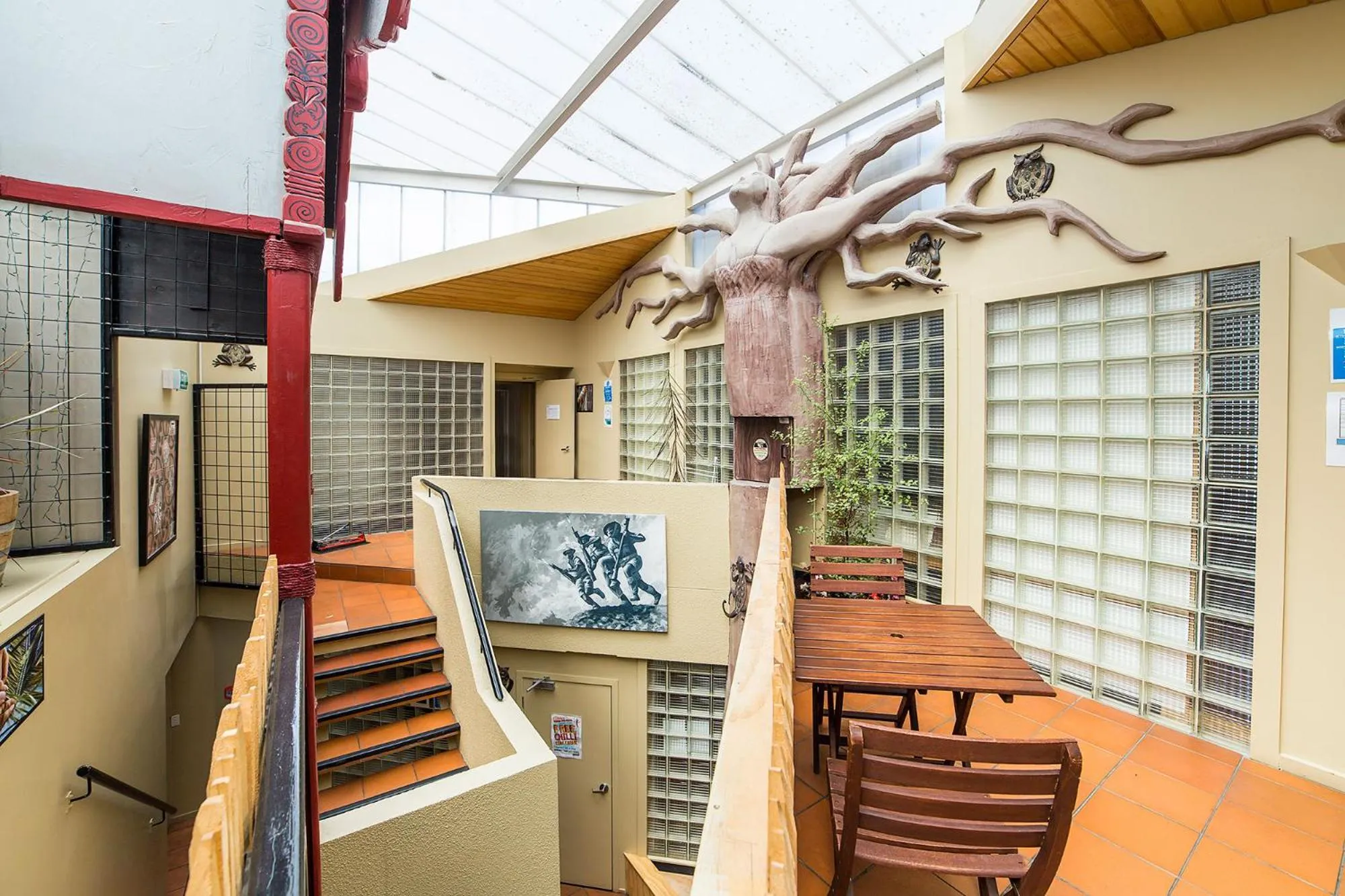 Decorative detail in Tahuna Pod Hostel