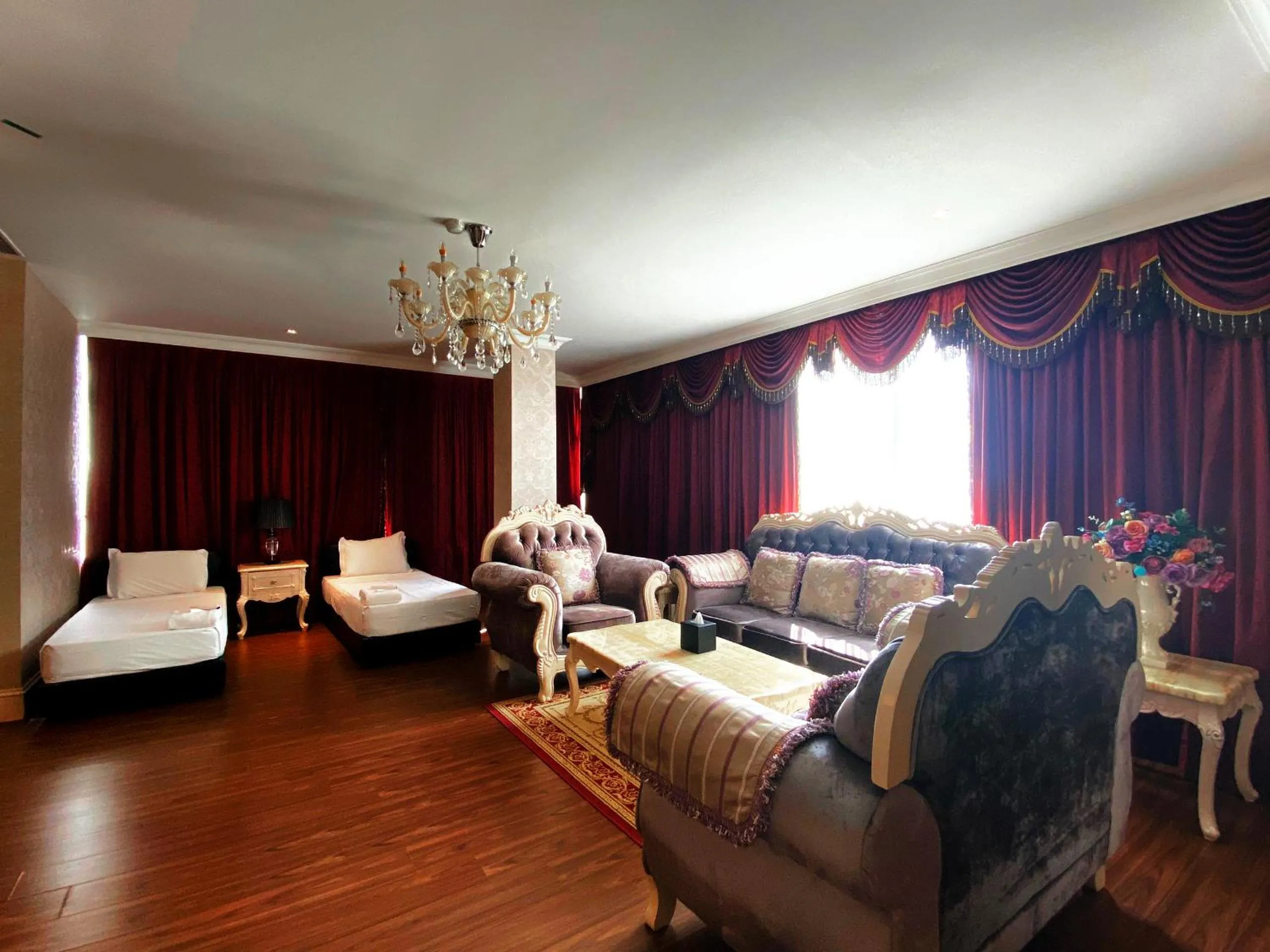 Living room, Bed in The Orchard Resort & Spa Melaka I World Spa Awards Winner I Free Access to Outdoor Spa Pool