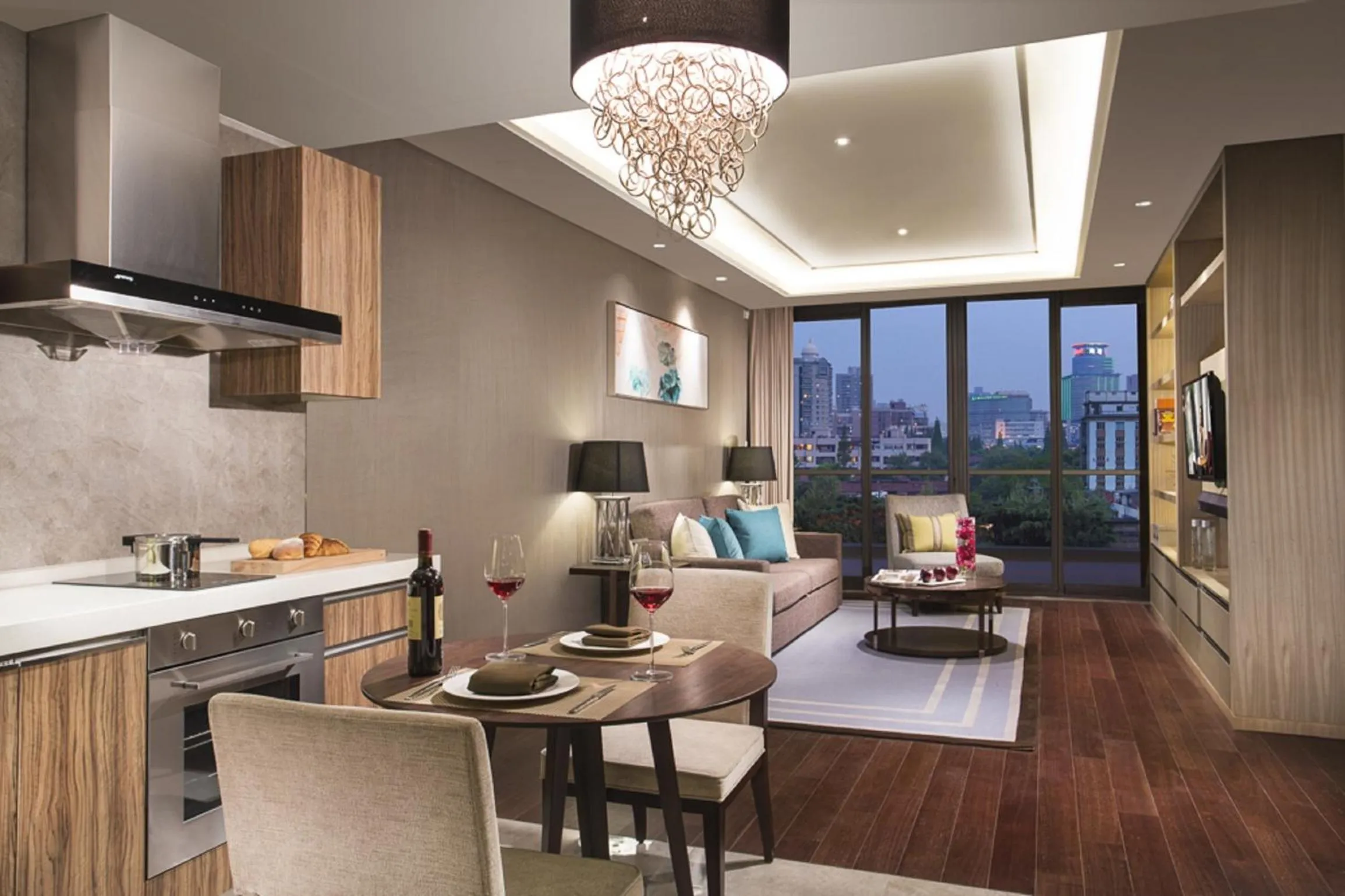 Living room in Ascott Heng Shan Shanghai