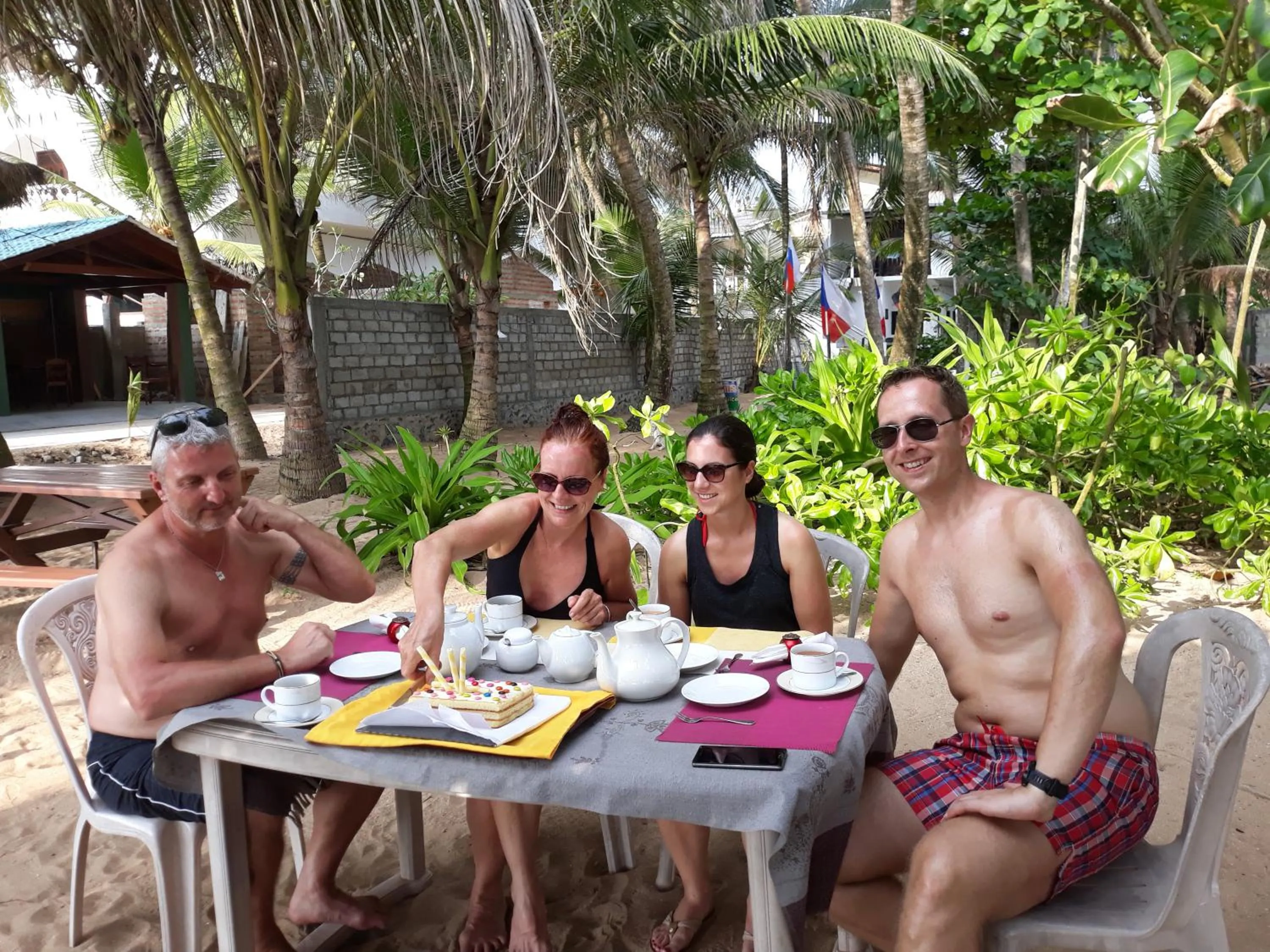 Family in Arcade Beach Hotel
