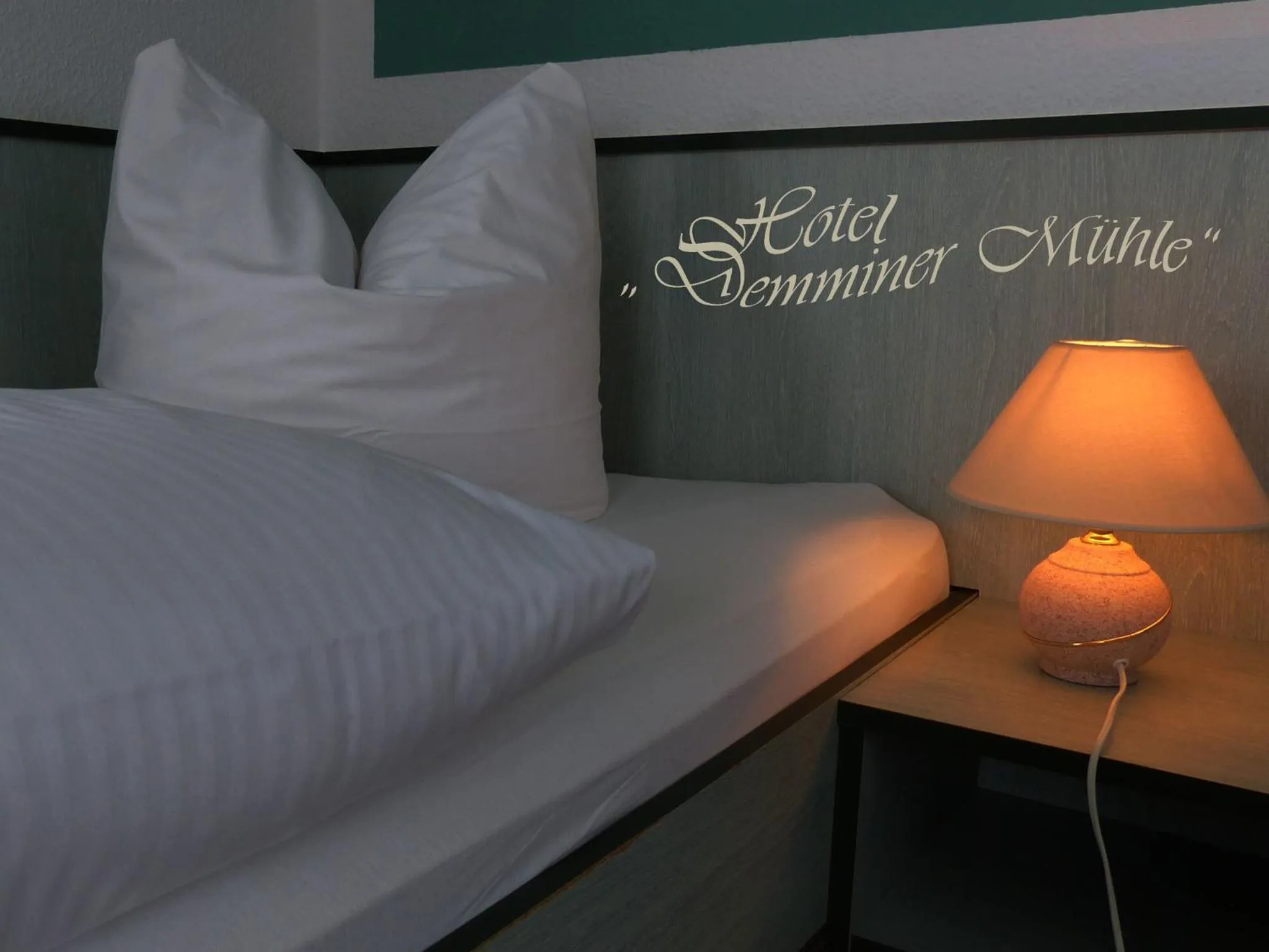 Decorative detail, Bed in Hotel Demminer Mühle