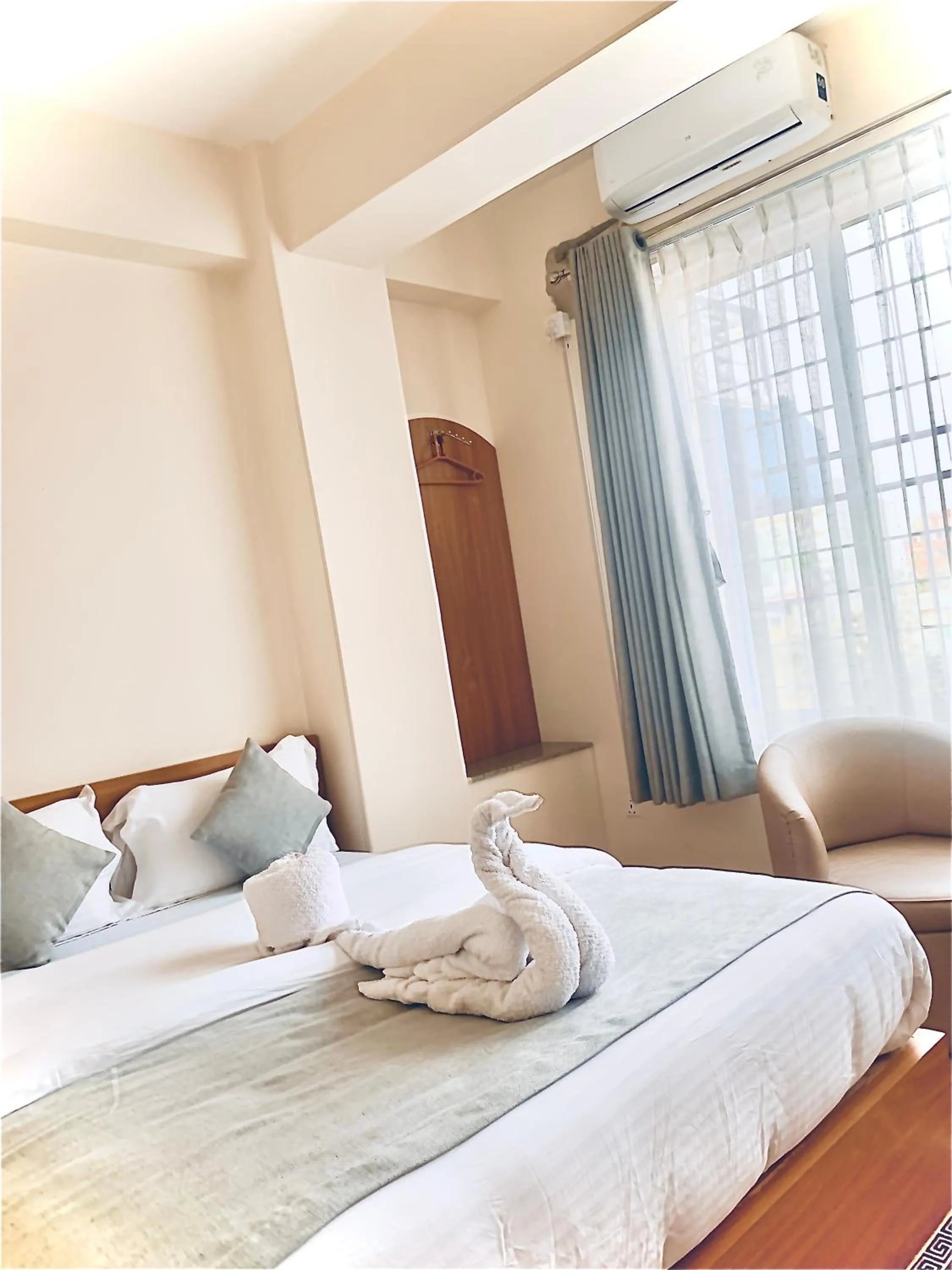 Bed in Namaste Guest House