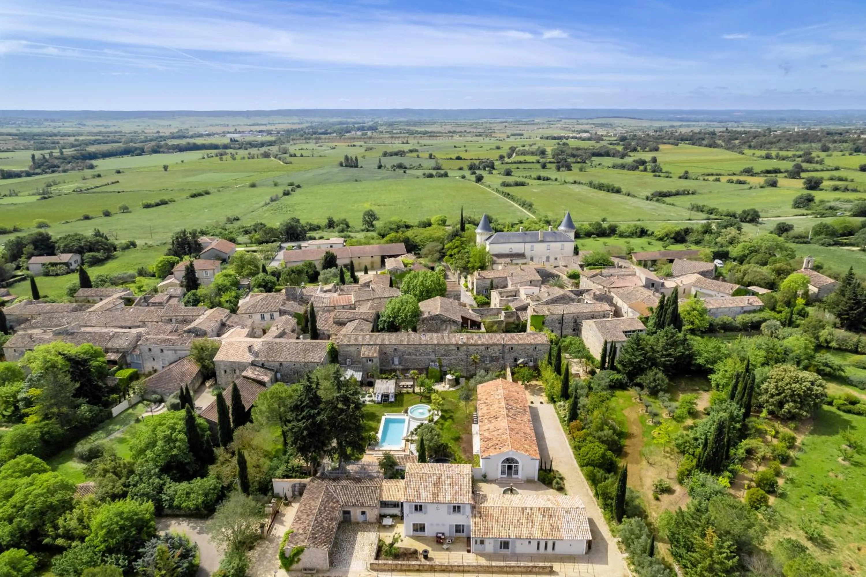Bird's eye view in Secret d'Uzès - Le Loft - Avec piscine chauffée