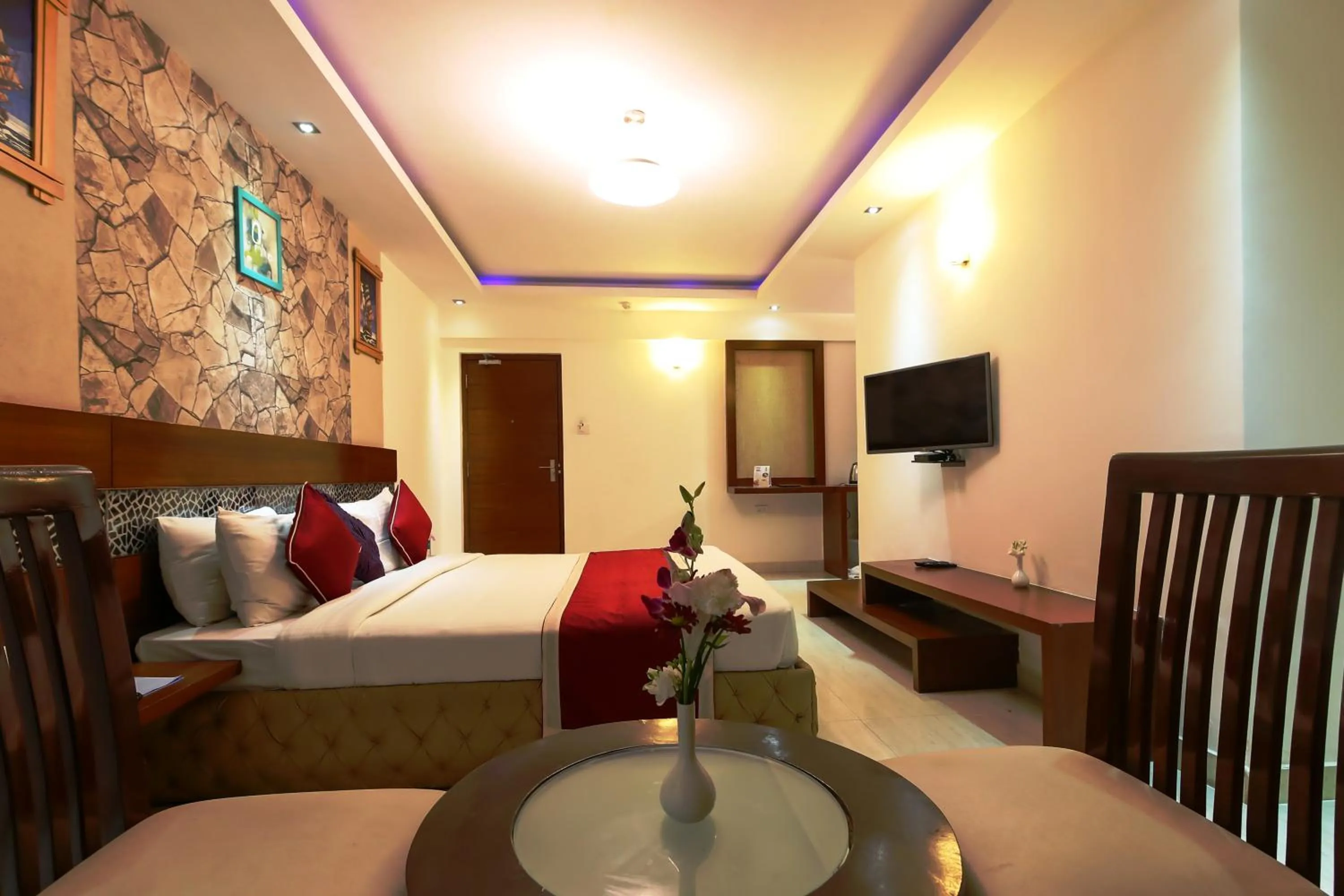 View (from property/room), Bed in Icon Suites by Bhagini