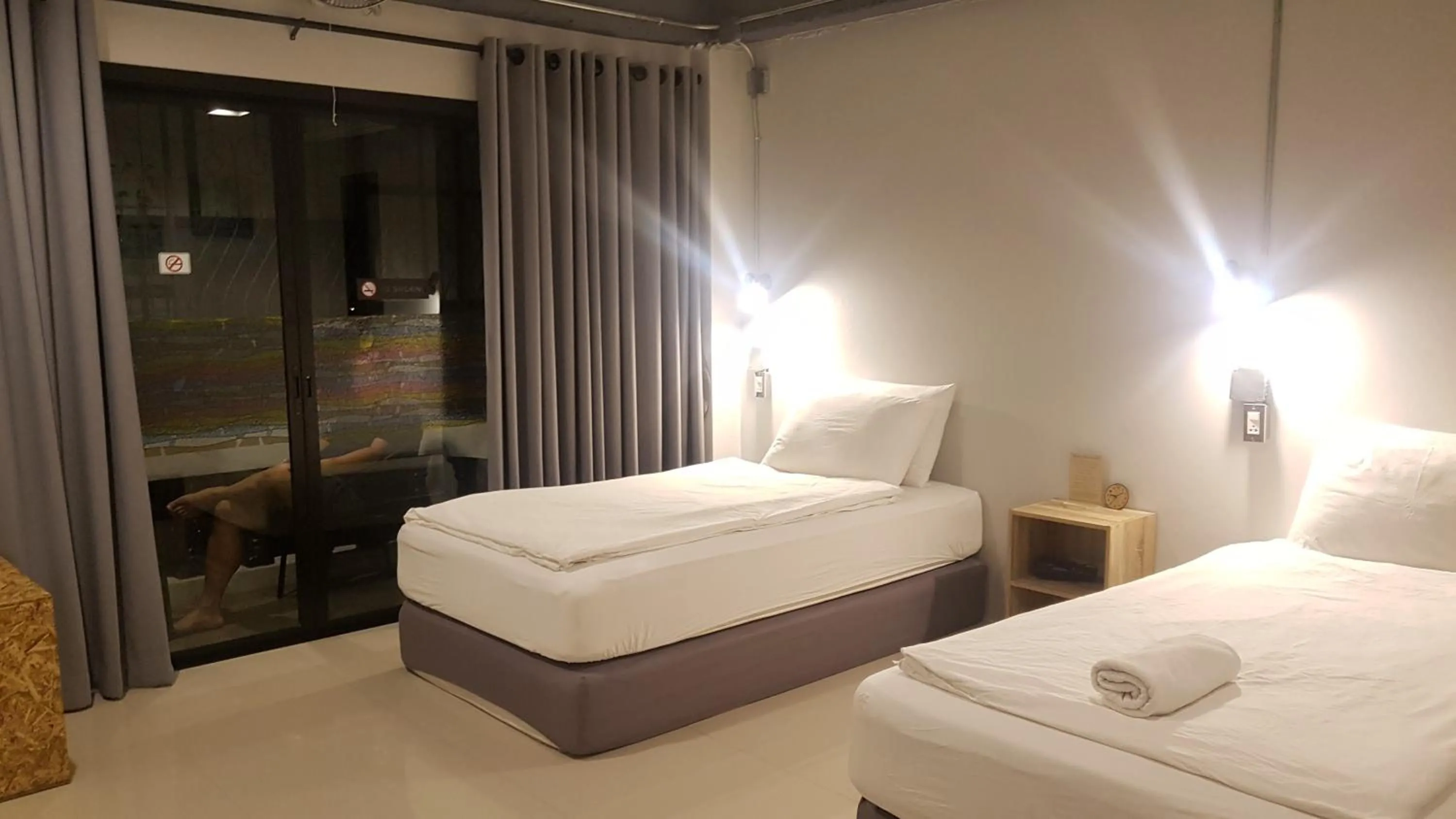 Twin Room with Balcony and Shared Bathroom in Non@Chiang Mai