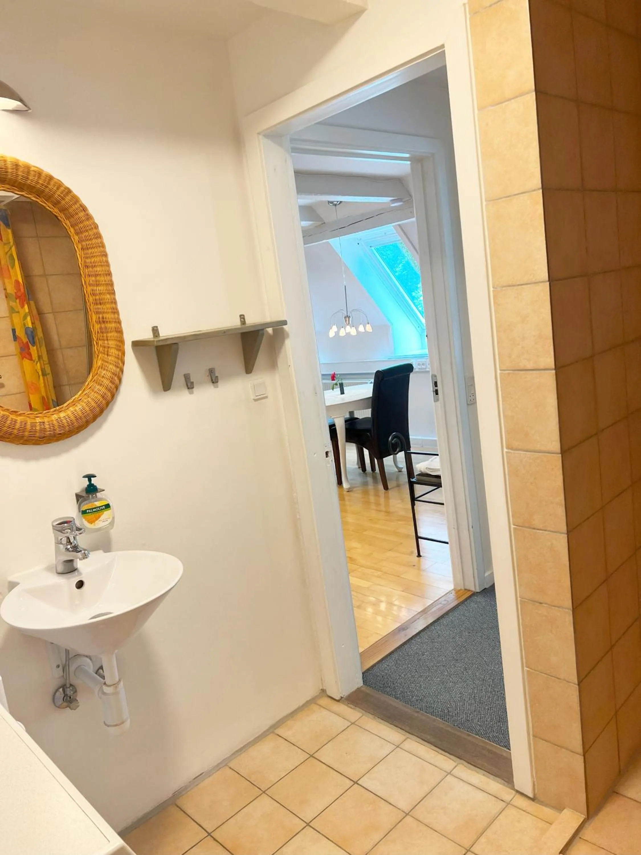 Bathroom in Skovridergaardens Ferielejligheder