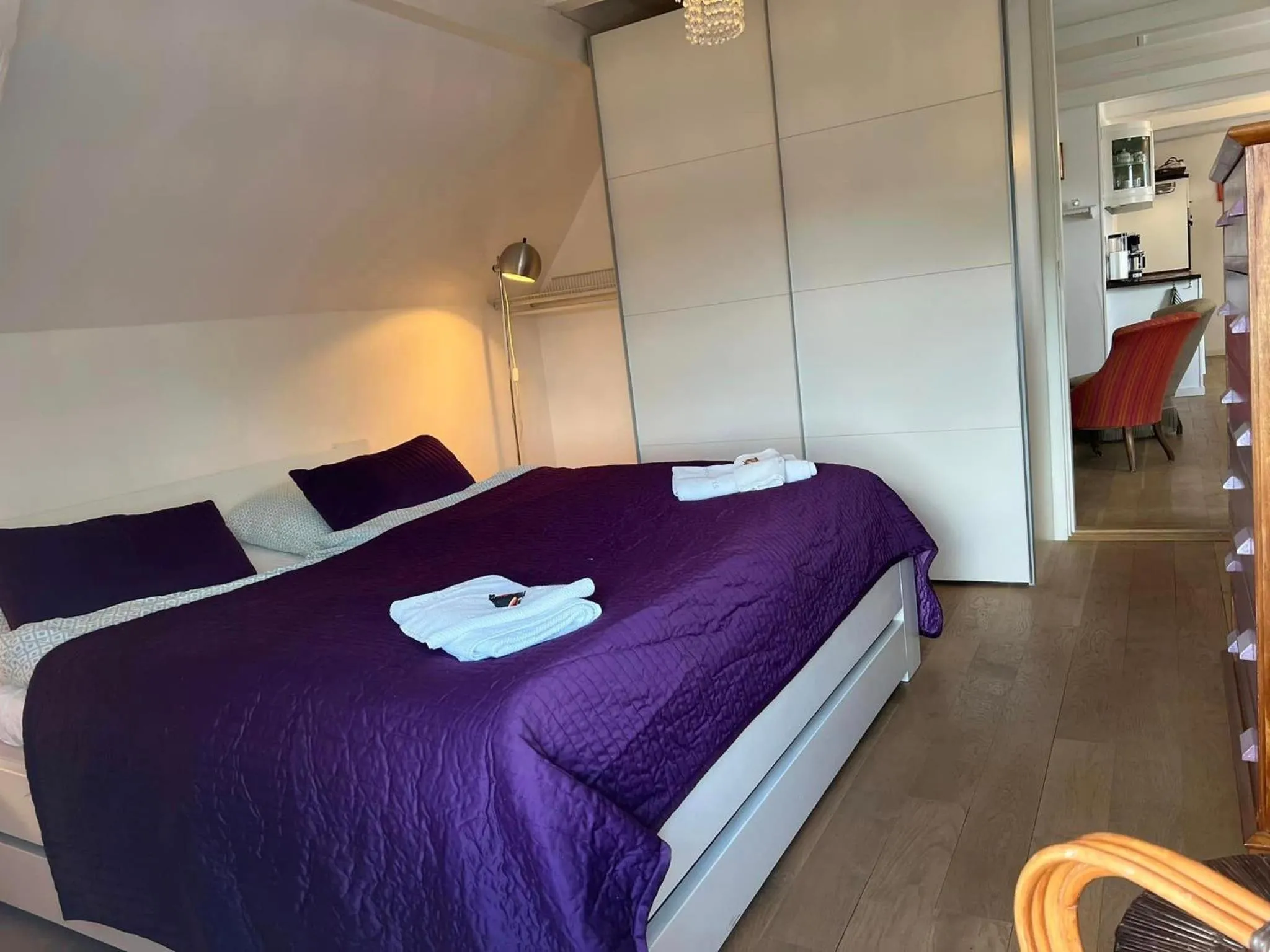 Bedroom, Bed in Skovridergaardens Ferielejligheder