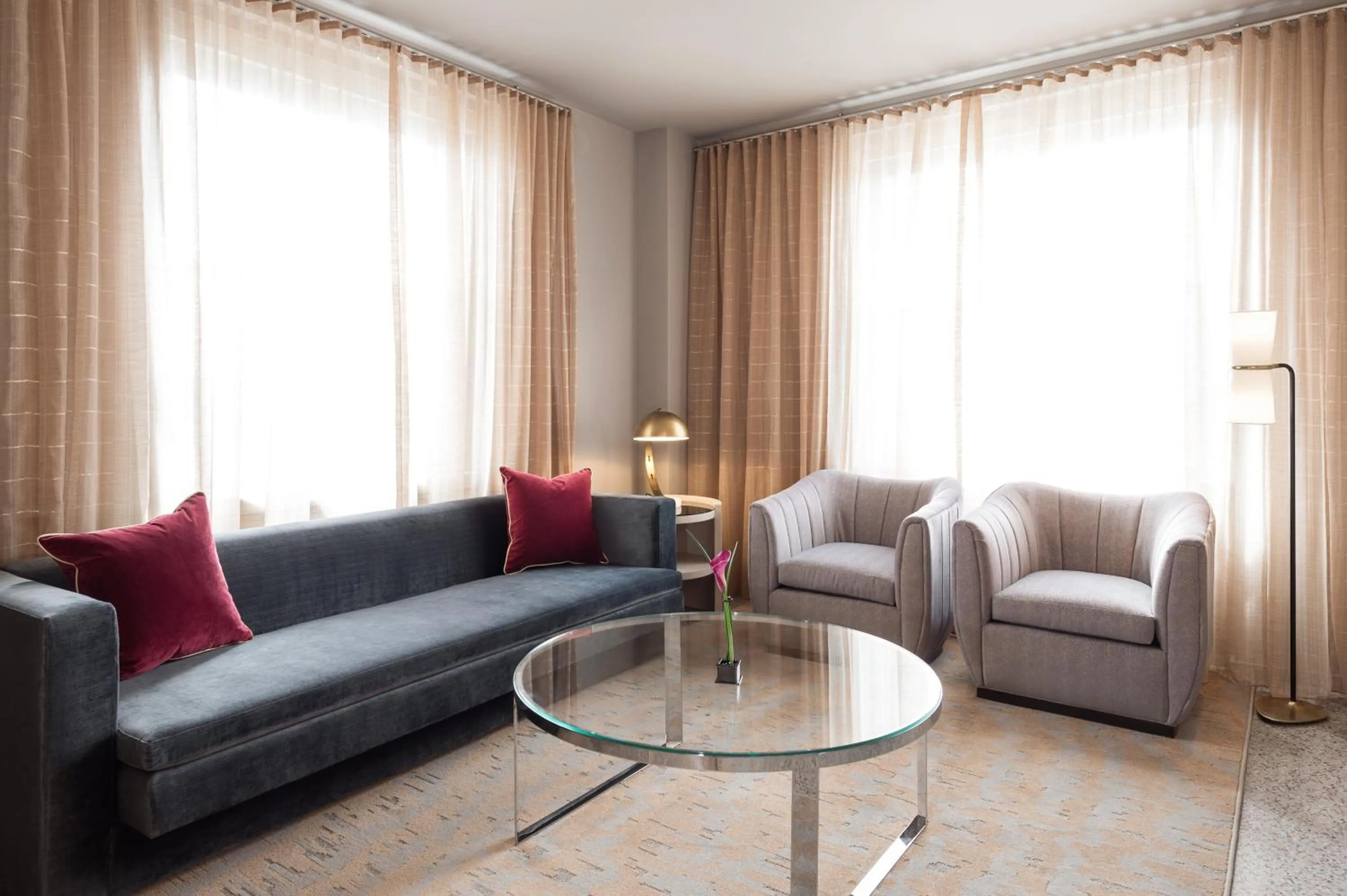 Seating area in 21c Museum Hotel Durham