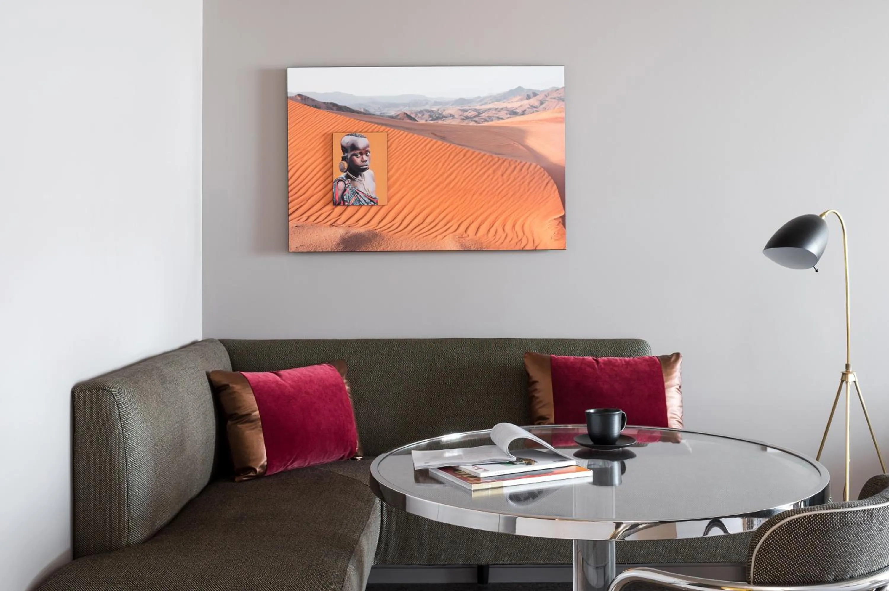 Living room in 21c Museum Hotel Durham