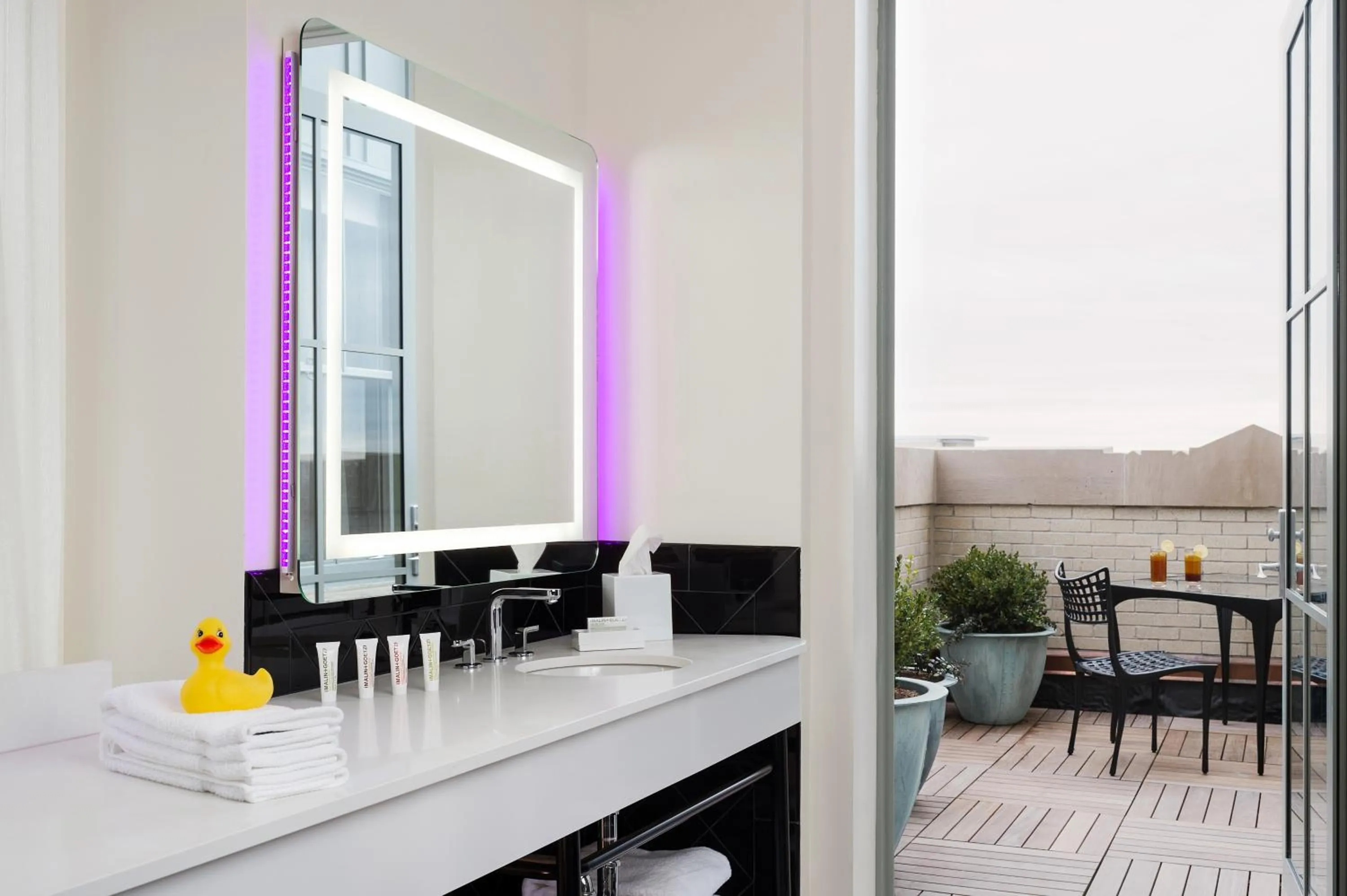 Patio in 21c Museum Hotel Durham