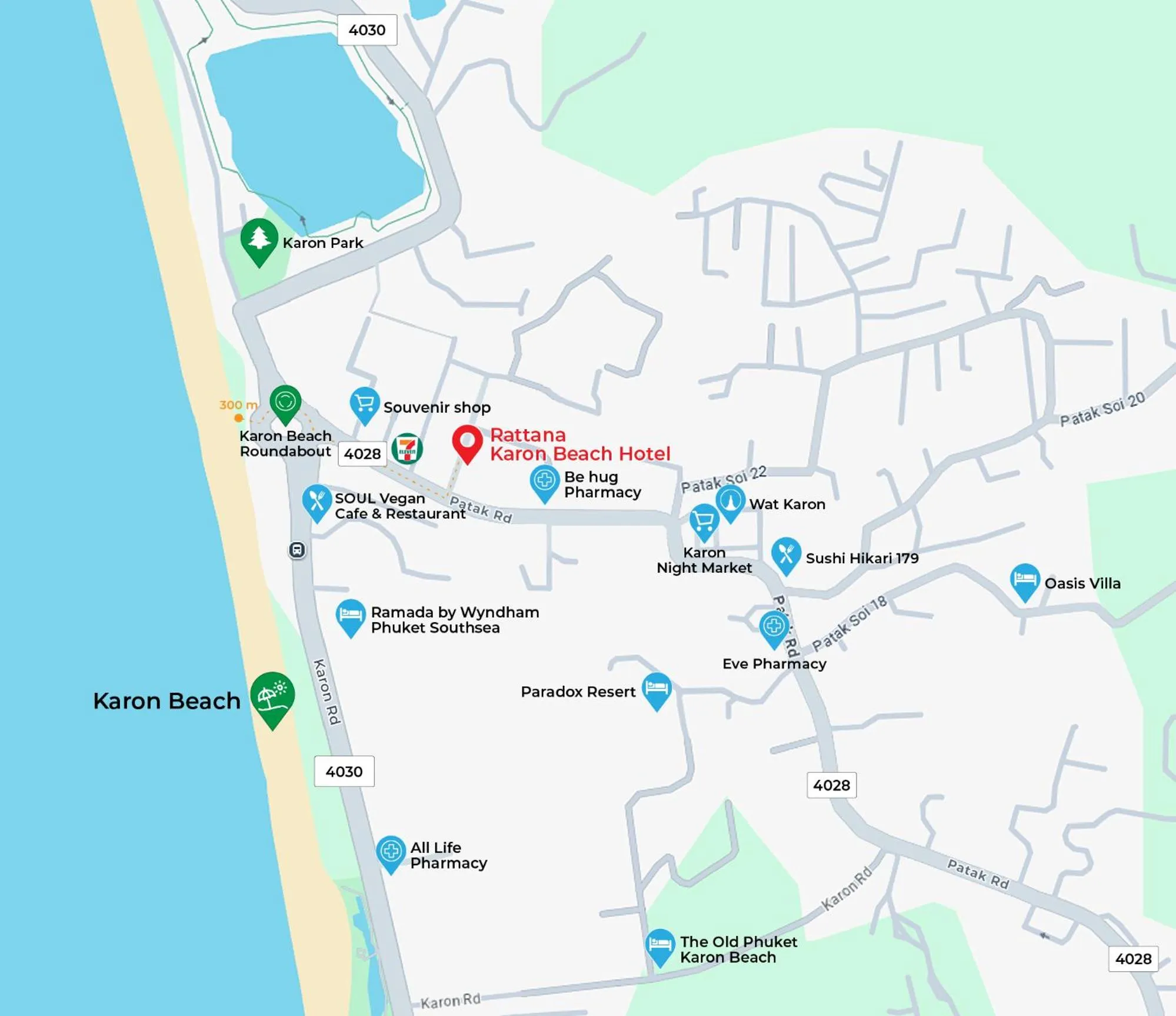 Property building in Rattana Karon Beach Hotel