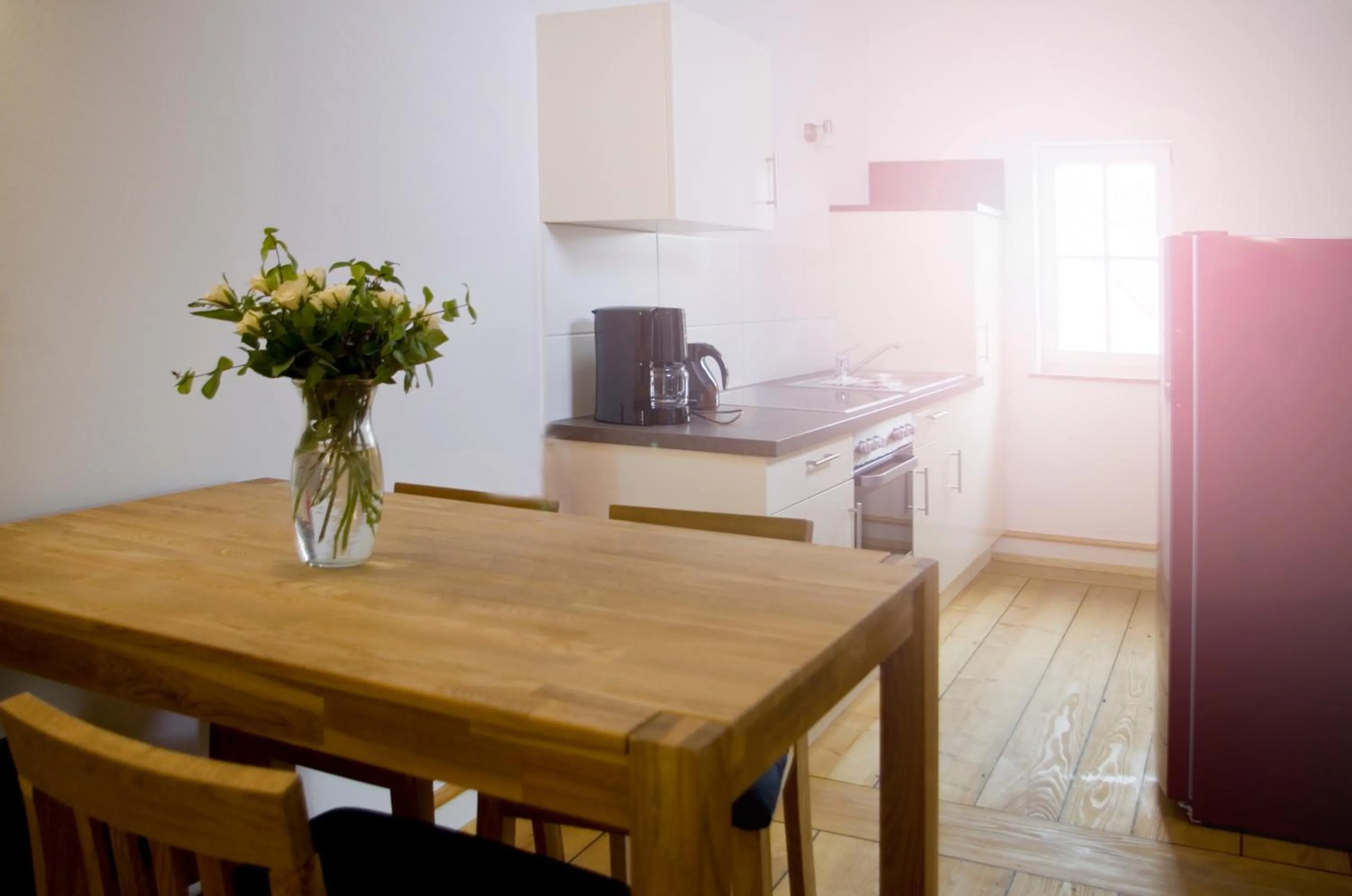 Kitchen or kitchenette in Gästehaus "Unsere Stadtvilla" Hechingen