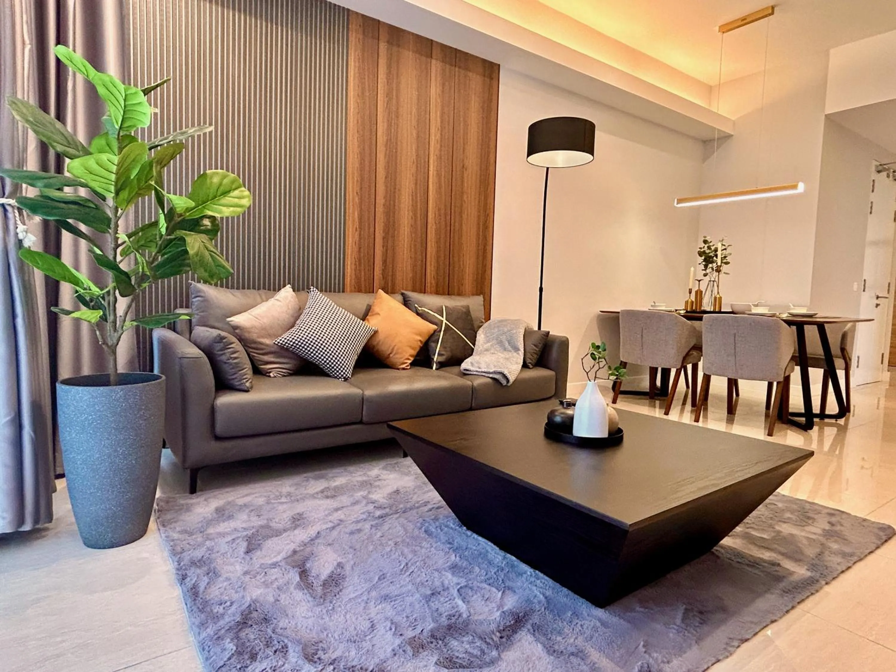 Living room in KL Central 33rd Floor KLCC view