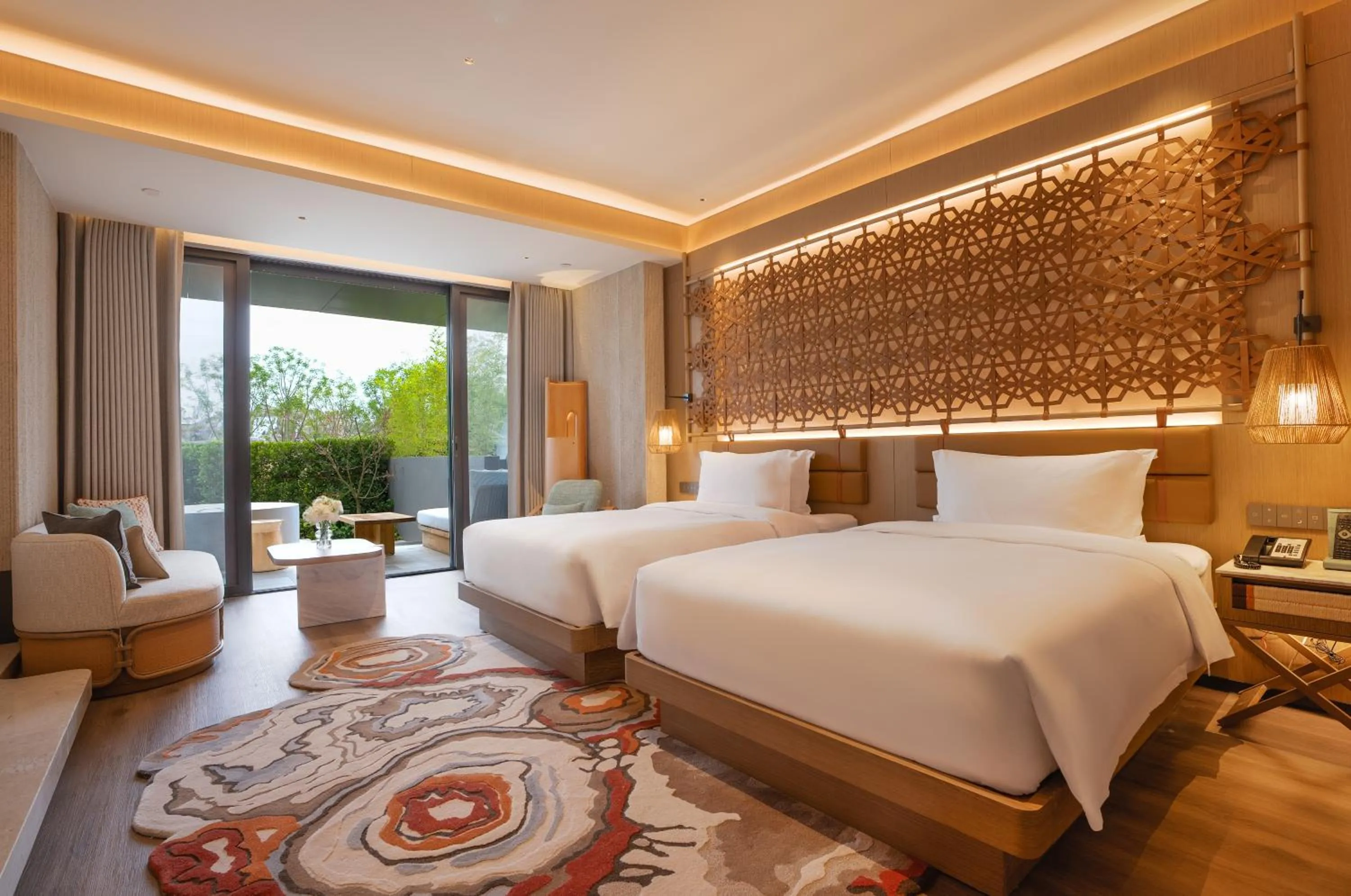 Bedroom, Bed in Chengdu Expo Waterfall Hotel - MGallery Collection