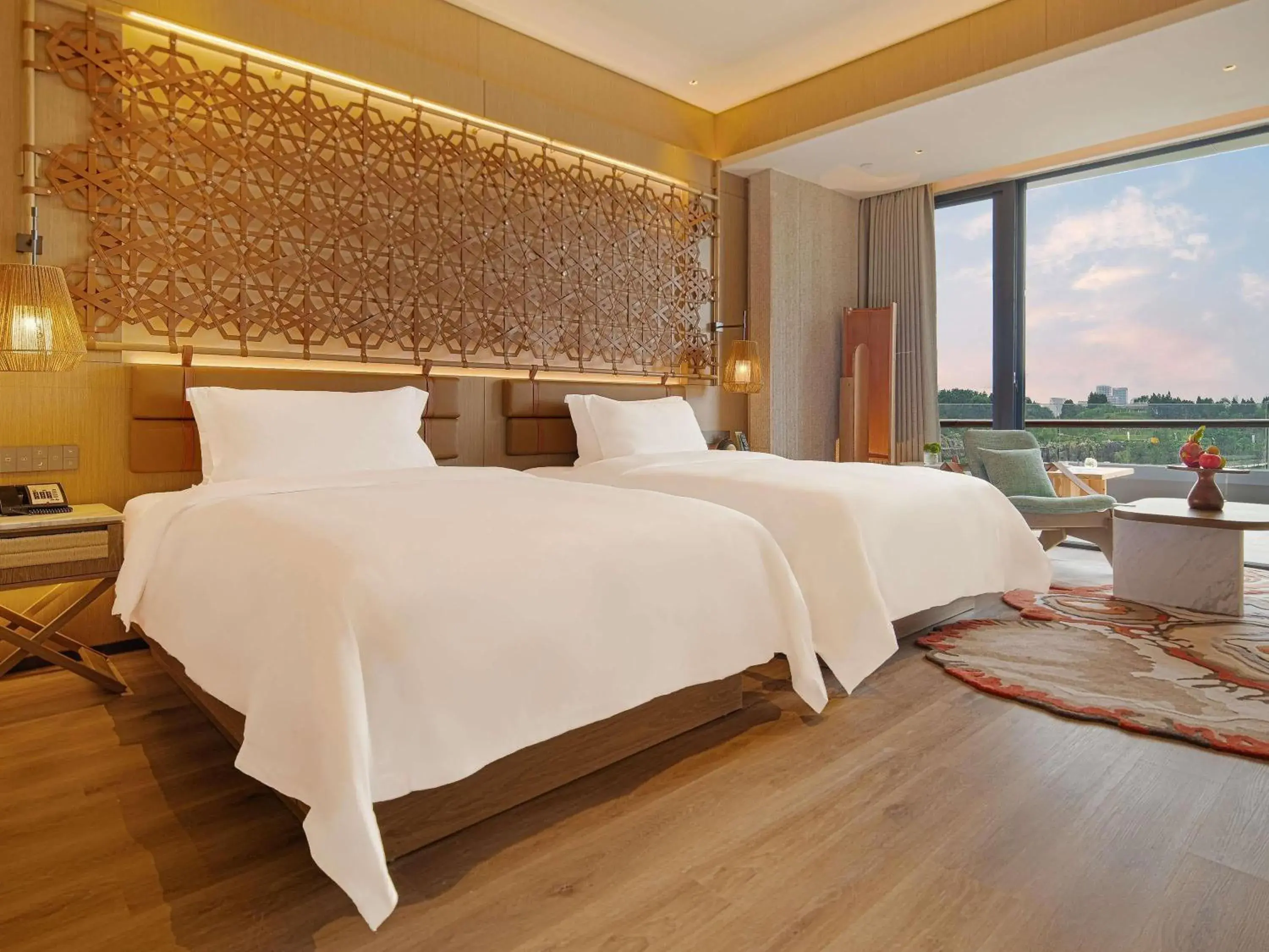 Superior Double Room with Two Double Beds and Waterfall View in Chengdu Expo Waterfall Hotel - MGallery Collection Superior Double Room with Two Double Beds and Waterfall View in Chengdu Expo Waterfall Hotel - MGallery Collection