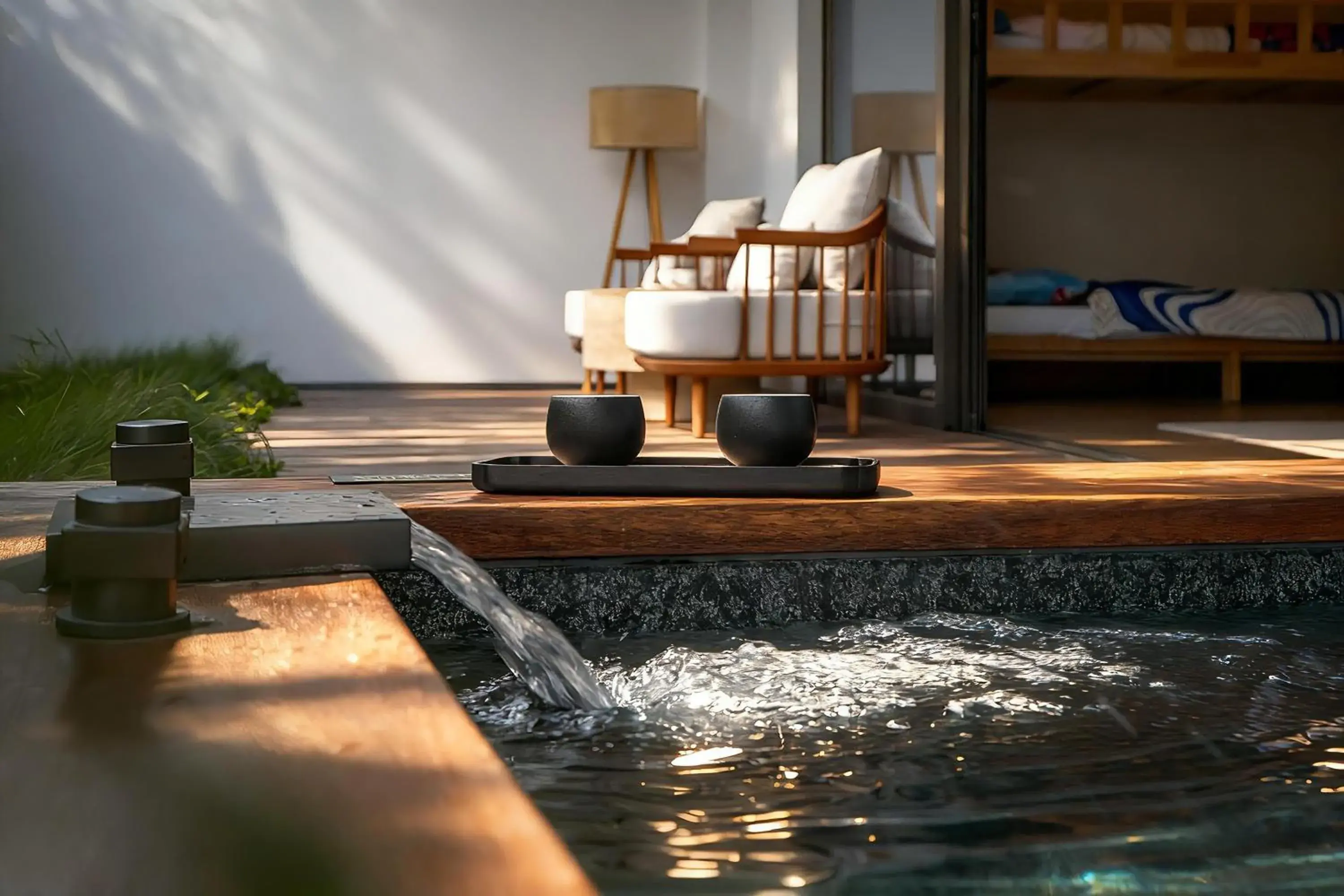 Inner courtyard view in Chengdu Expo Waterfall Hotel - MGallery Collection Inner courtyard view in Chengdu Expo Waterfall Hotel - MGallery Collection