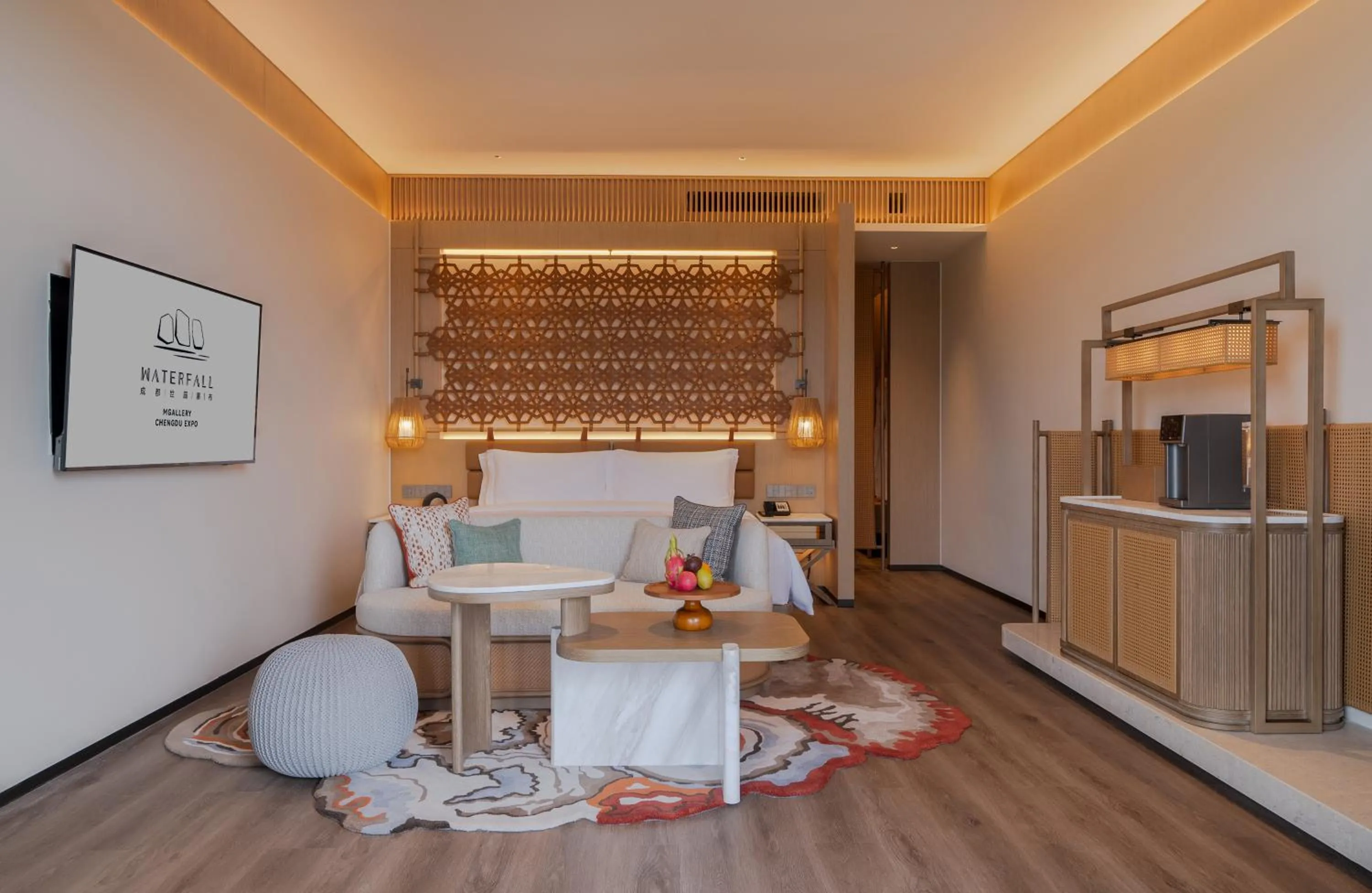 Seating area in Chengdu Expo Waterfall Hotel - MGallery Collection