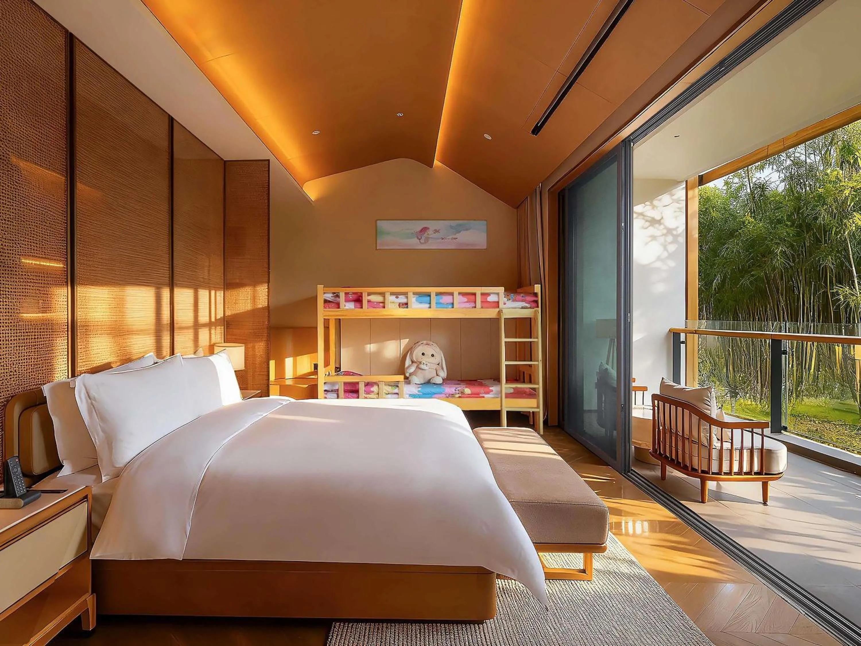 Bedroom, Bed in Chengdu Expo Waterfall Hotel - MGallery Collection