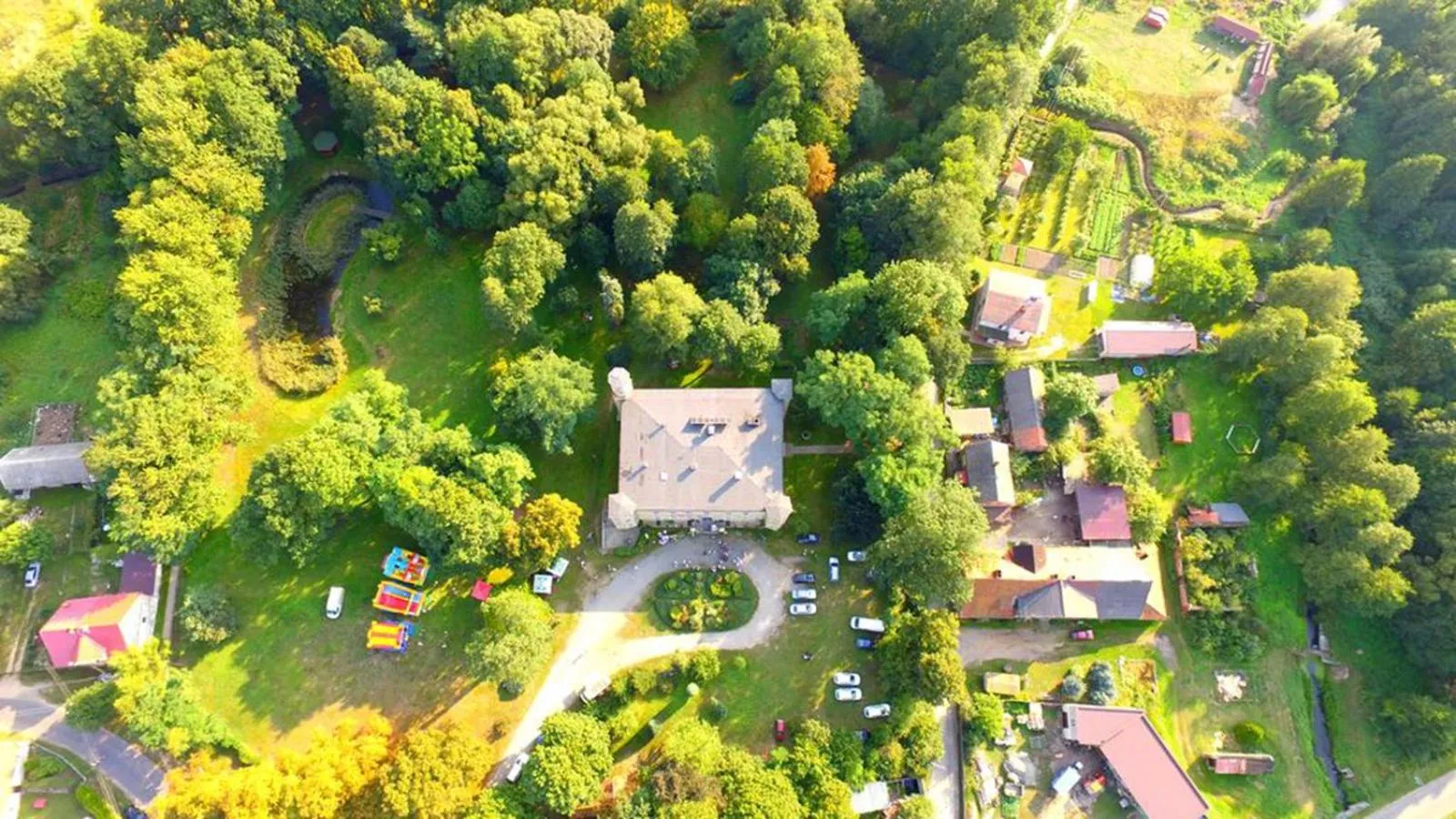 Bird's eye view in Zamek Dobroszyce