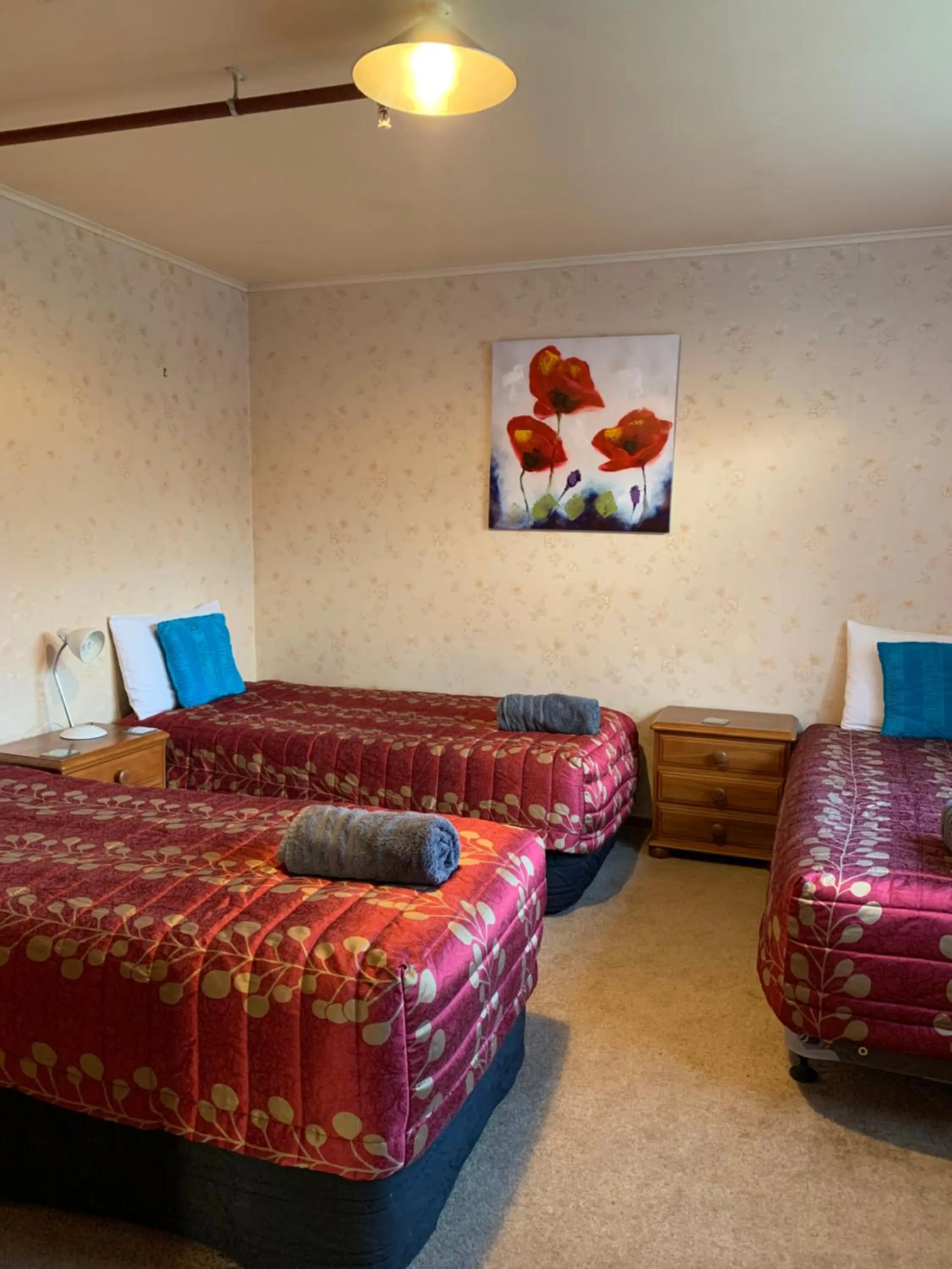 Bed in Thomas's Catlins Lodge and Camp Ground