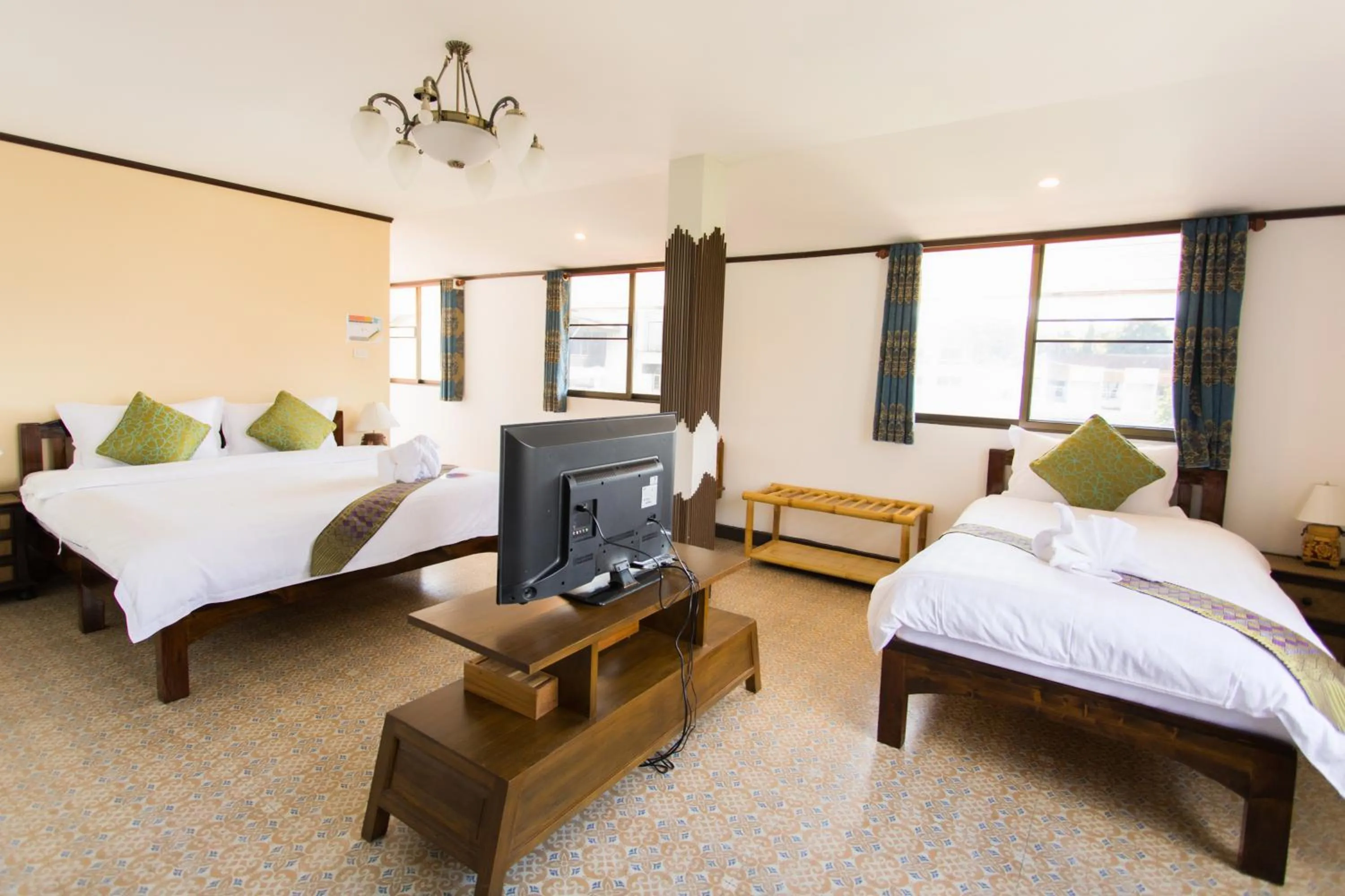 Bed in Somwang Boutique Hotel