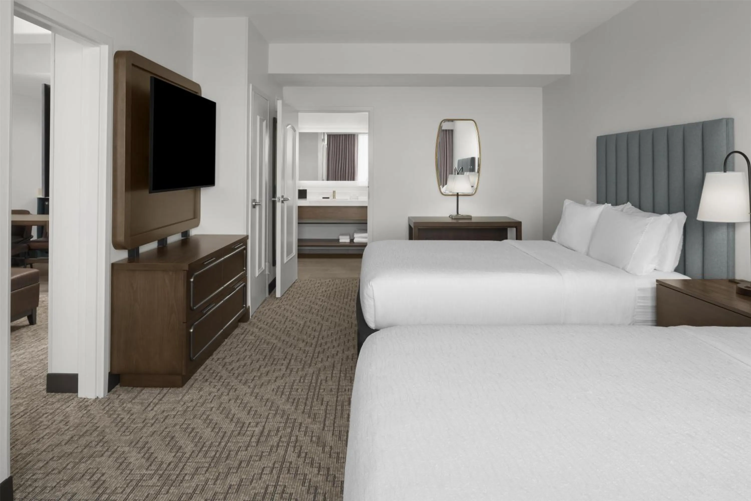 Bed in Embassy Suites by Hilton Tuscaloosa Alabama Downtown