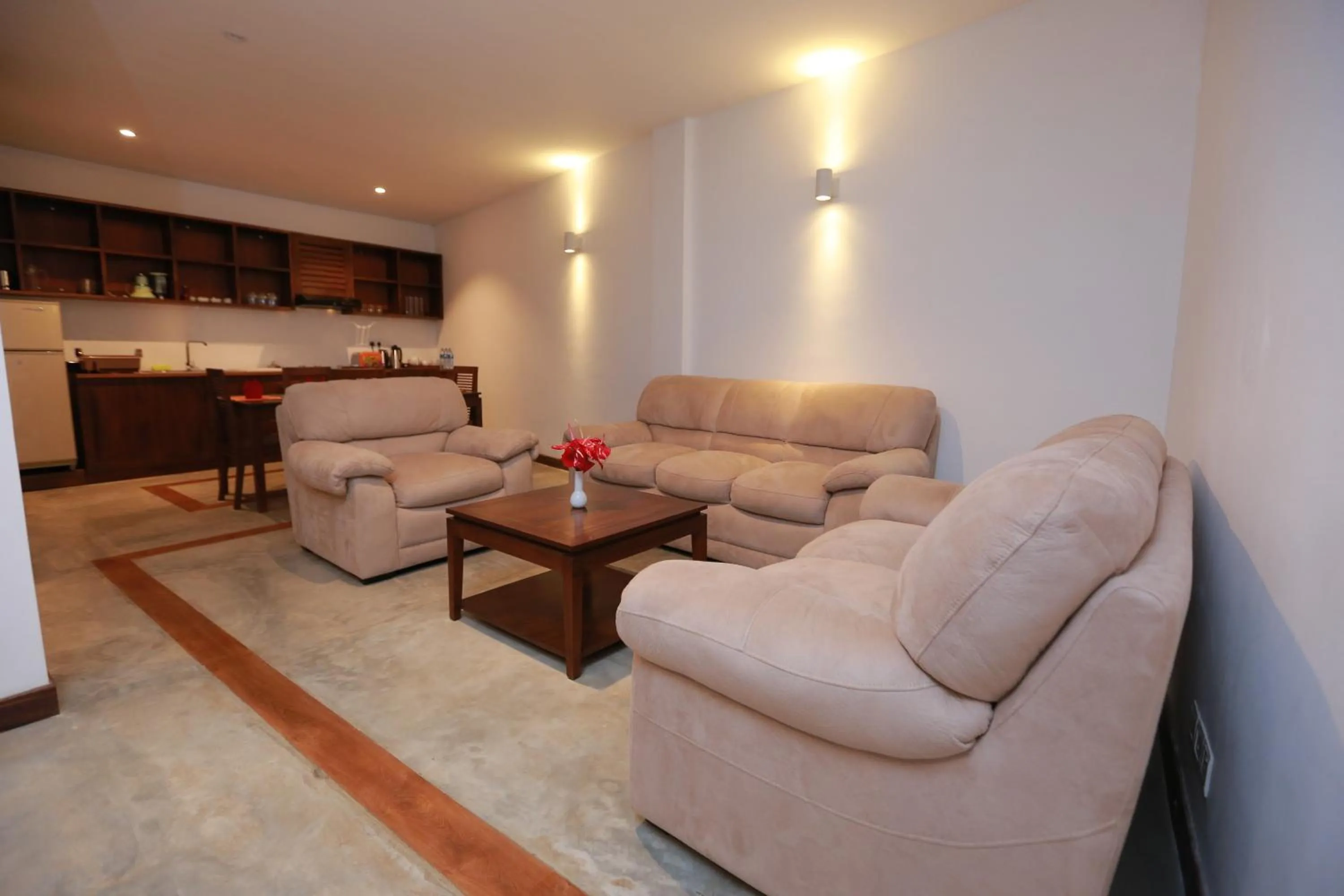 Seating area in Refresh Hotel Hikkaduwa