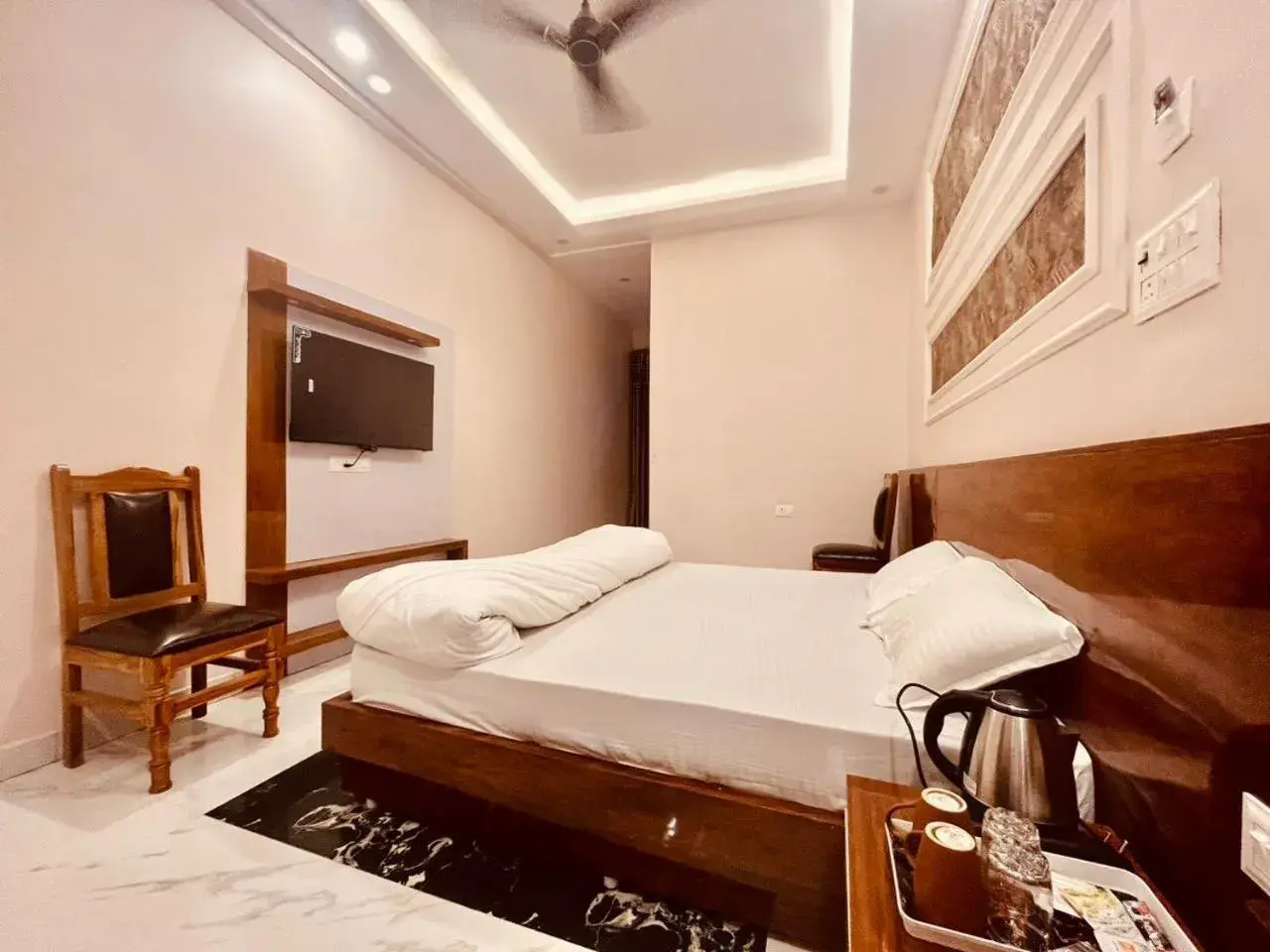 Bed in Hotel Ram Anandam Inn Bed in Hotel Ram Anandam Inn