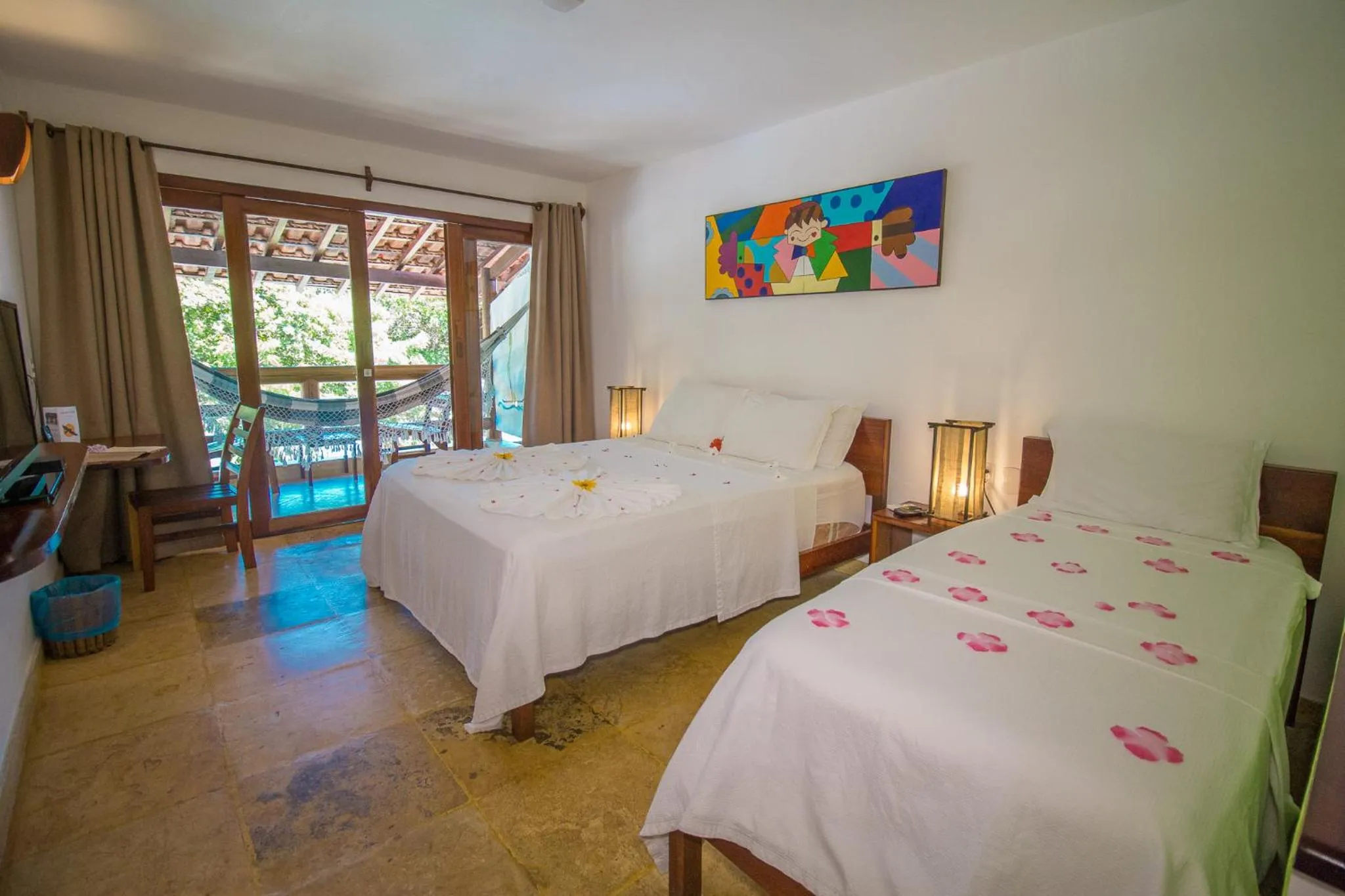 Bed in Pousada Carcará