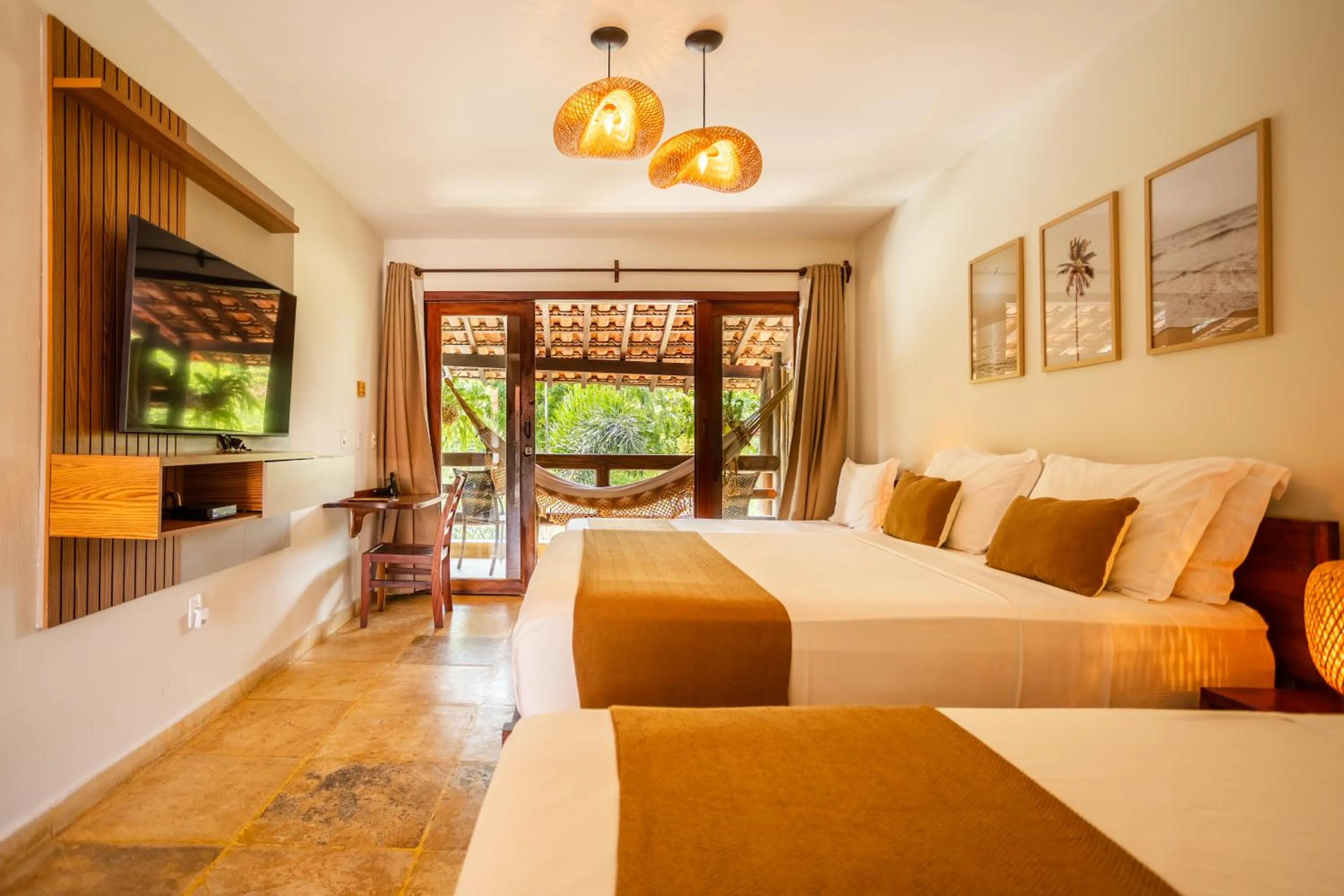 Bed in Pousada Carcará