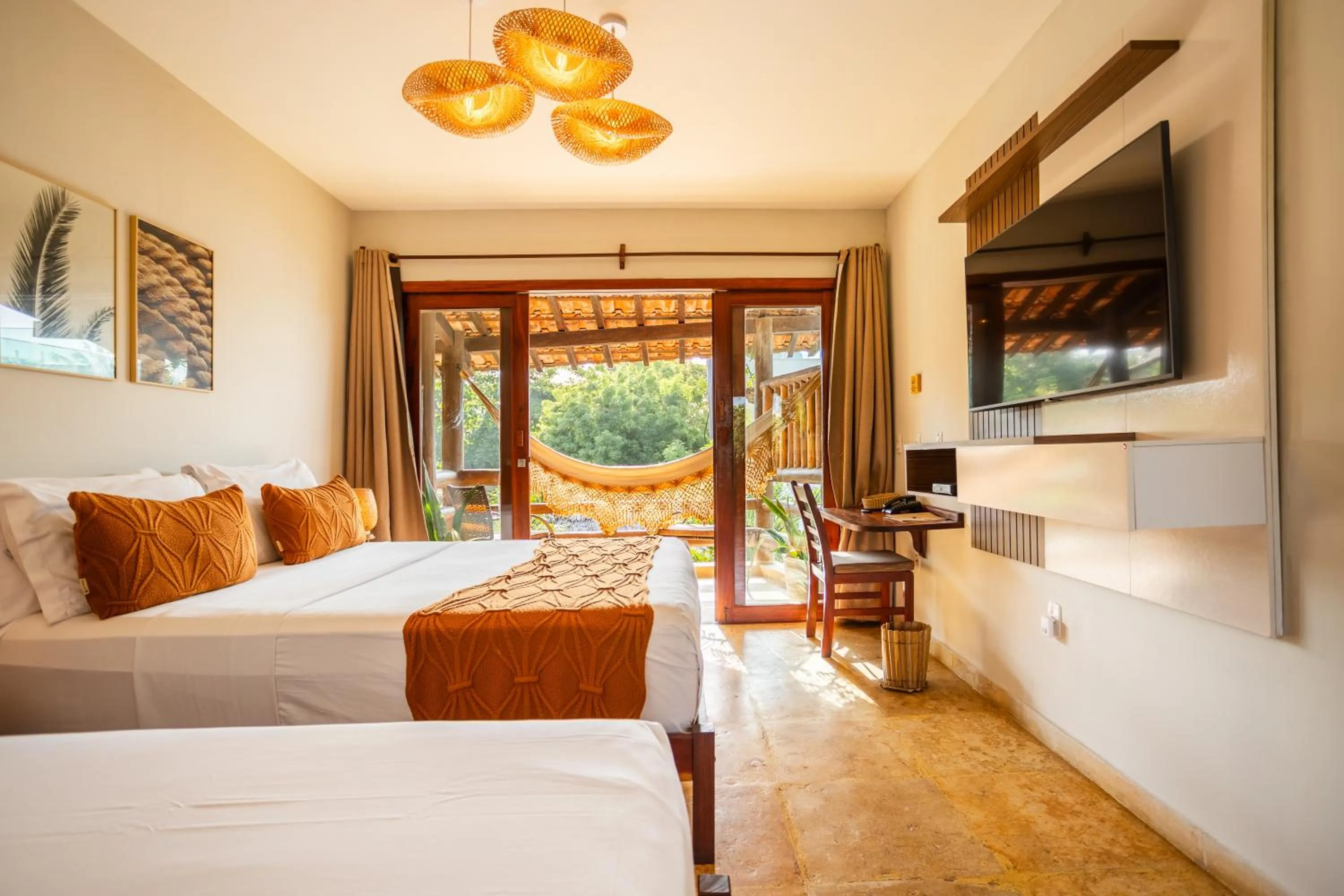 Bed in Pousada Carcará