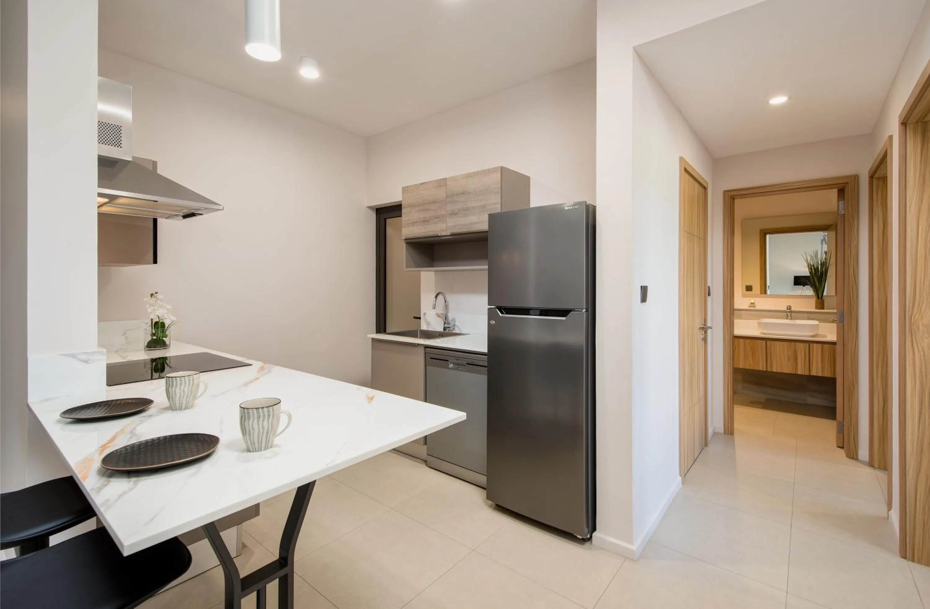 Kitchen or kitchenette in Minissy Suites