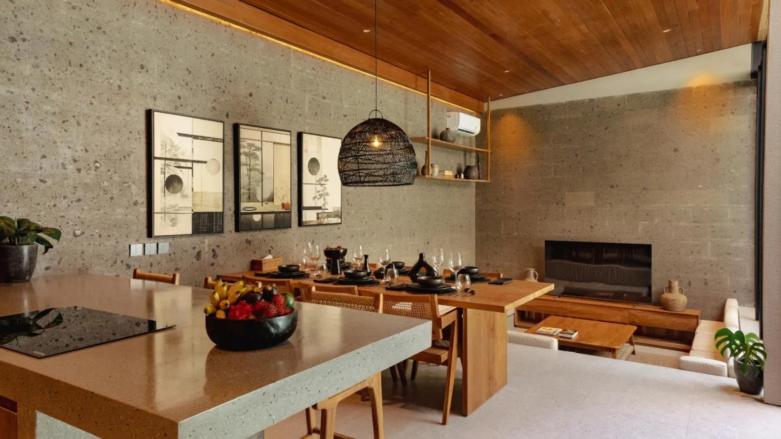 Dining area in The Akasha Canggu Luxury Villas