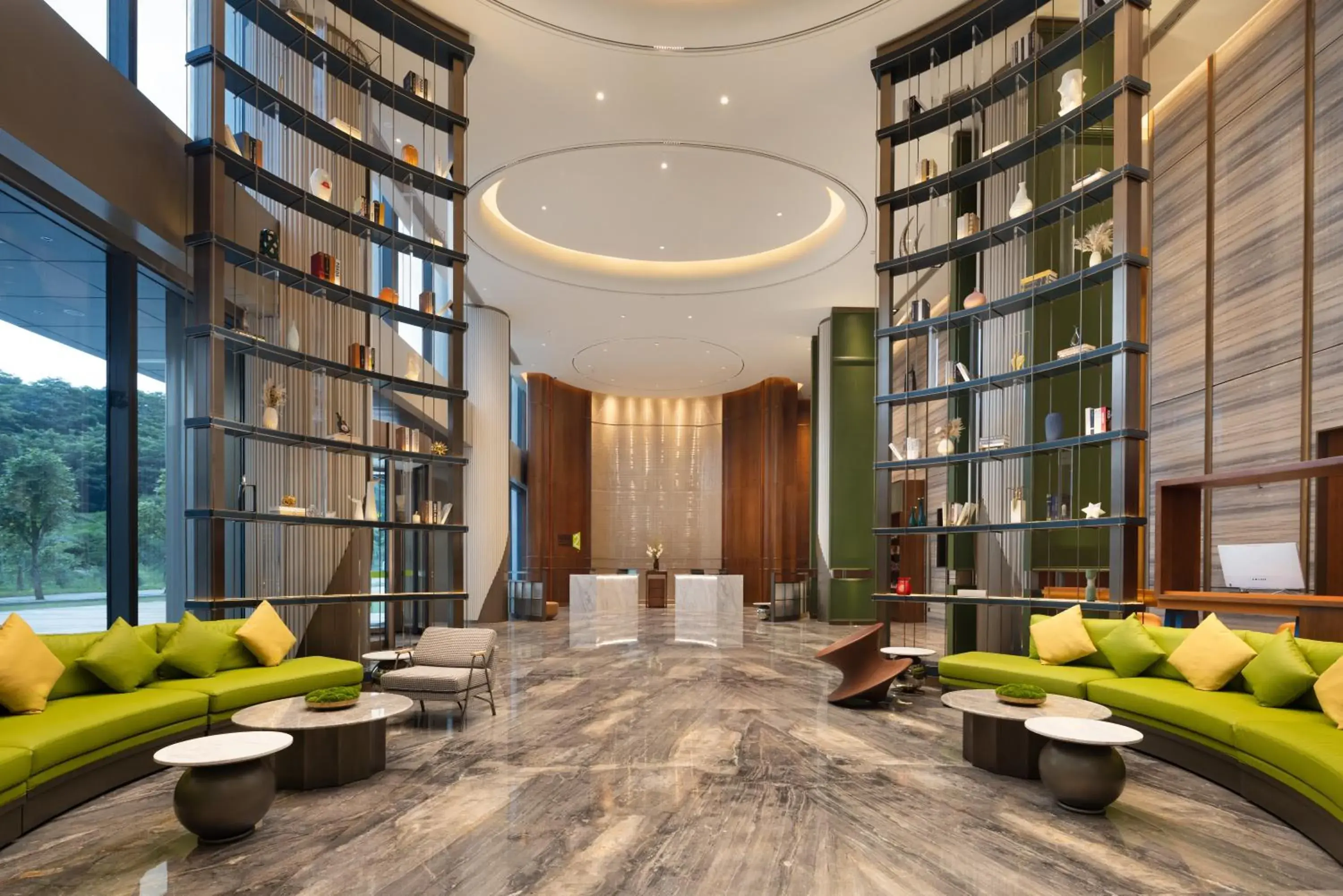 Lobby or reception in Home2 Suites by Hilton Guangzhou Huangpu Science City Free shuttle buses are provided during the Canton Fair Lobby or reception in Home2 Suites by Hilton Guangzhou Huangpu Science City Free shuttle buses are provided during the Canton Fair