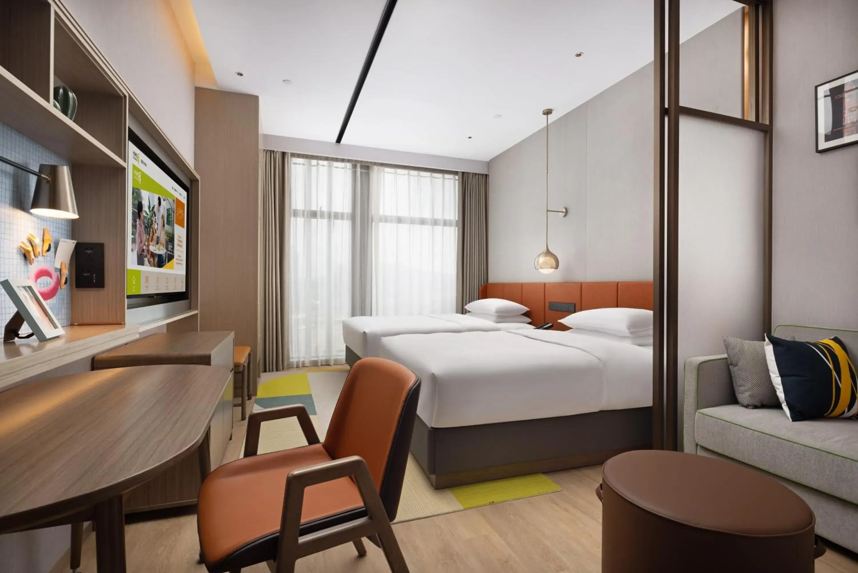 Bedroom, Bed in Home2 Suites by Hilton Guangzhou Huangpu Science City Free shuttle buses are provided during the Canton Fair Bedroom, Bed in Home2 Suites by Hilton Guangzhou Huangpu Science City Free shuttle buses are provided during the Canton Fair