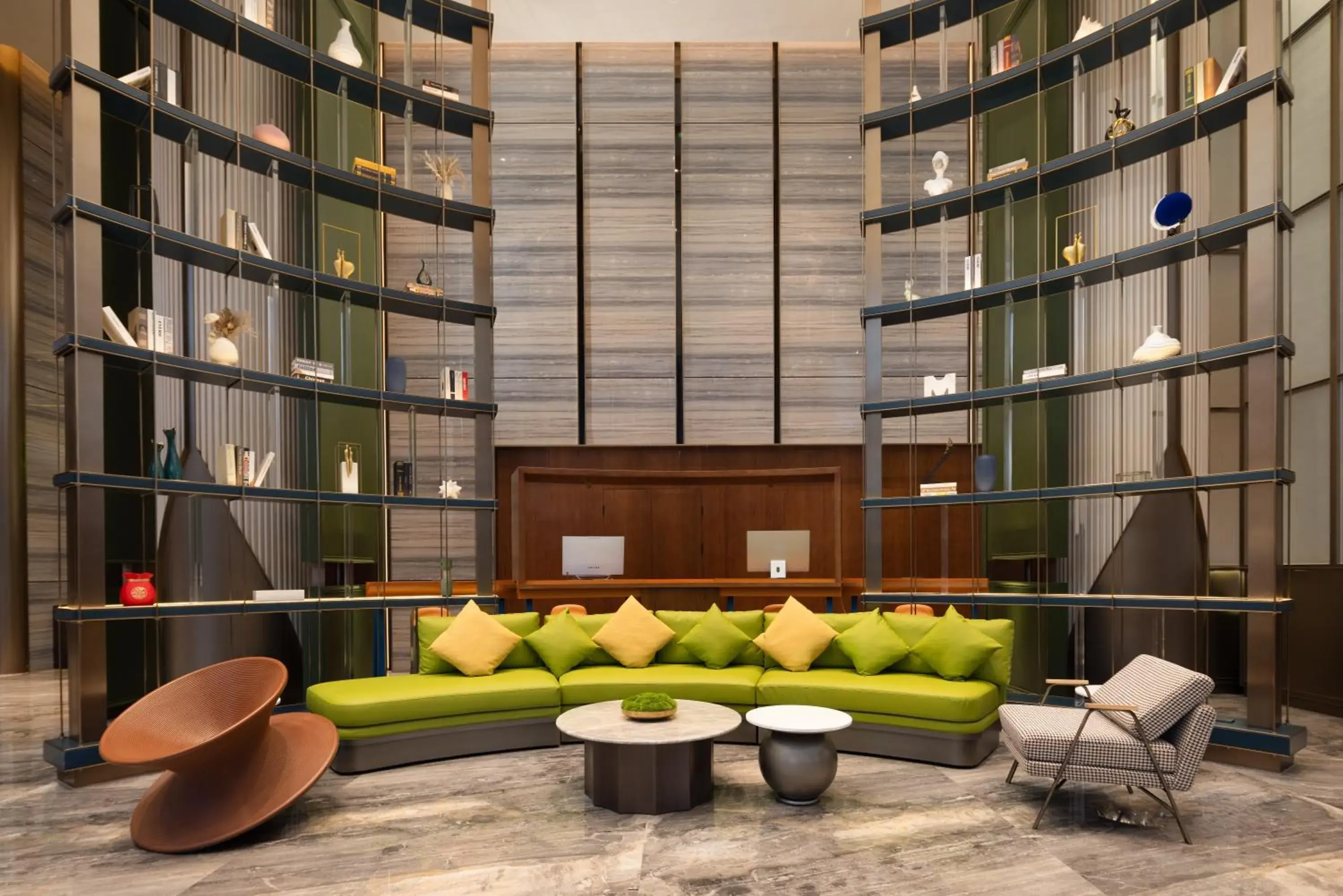 Lobby or reception in Home2 Suites by Hilton Guangzhou Huangpu Science City Free shuttle buses are provided during the Canton Fair Lobby or reception in Home2 Suites by Hilton Guangzhou Huangpu Science City Free shuttle buses are provided during the Canton Fair