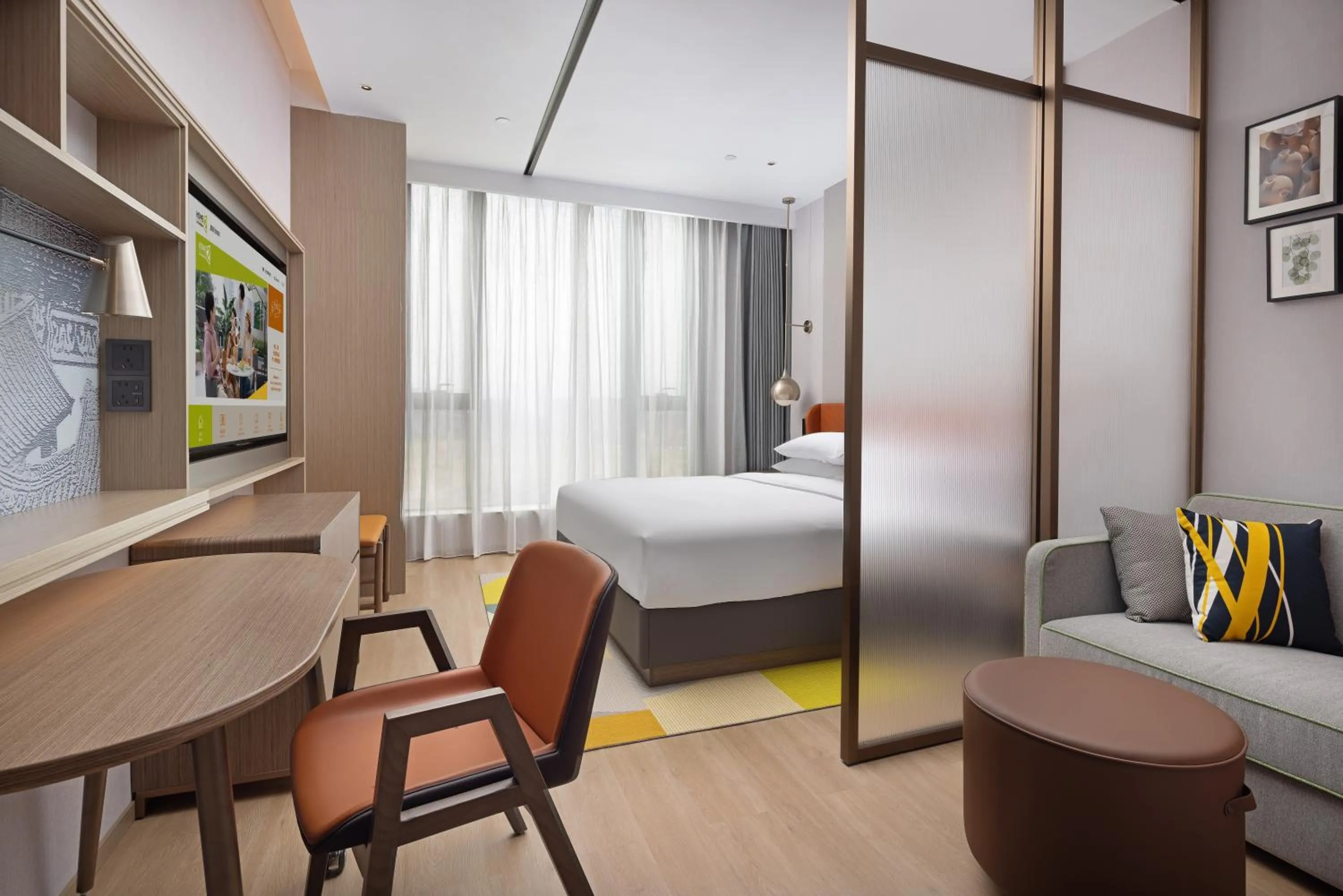 Bed in Home2 Suite by Hilton Jingdezhen Changnan