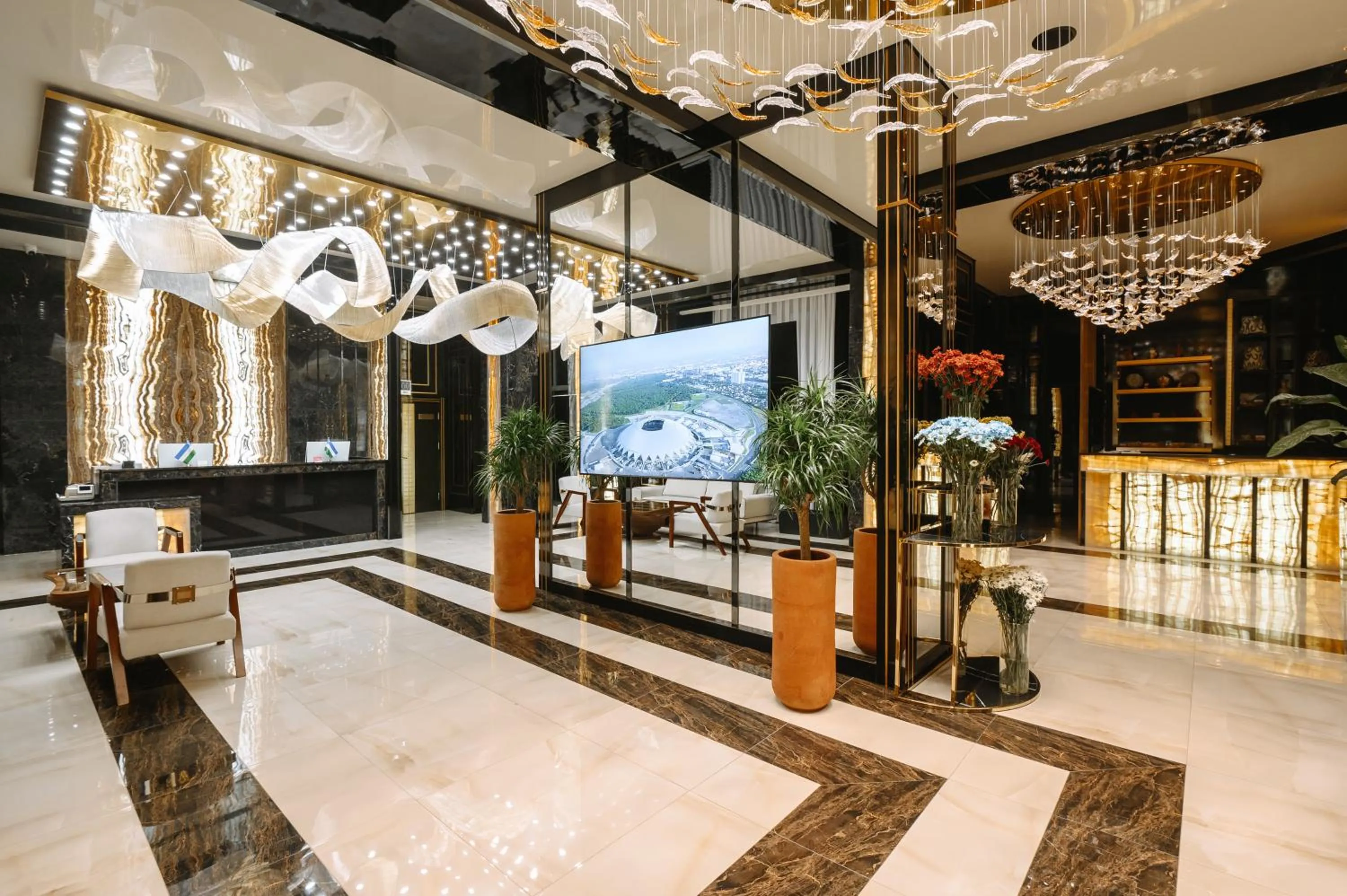 Lobby or reception in Azimut Hotel Tashkent