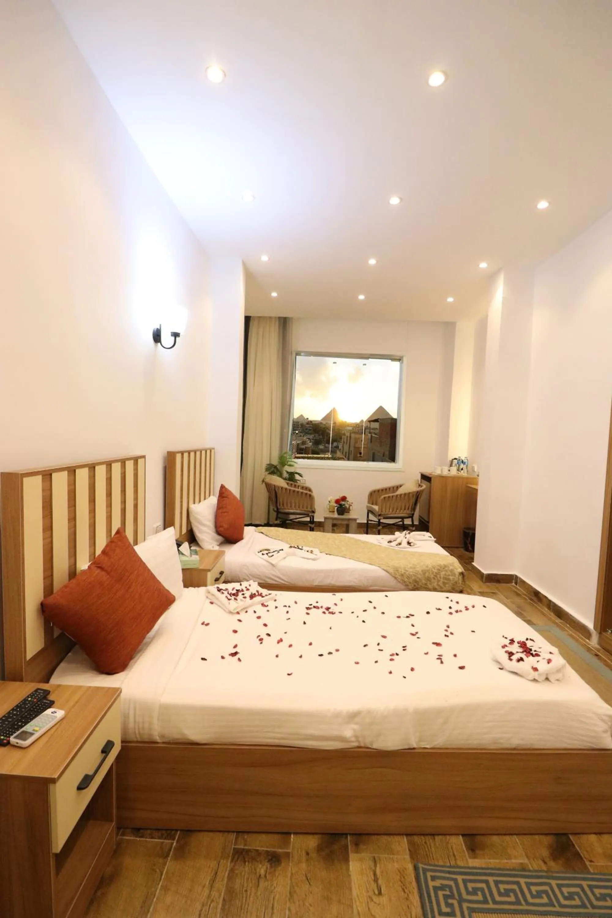 Bed in West Pyramids Hotel