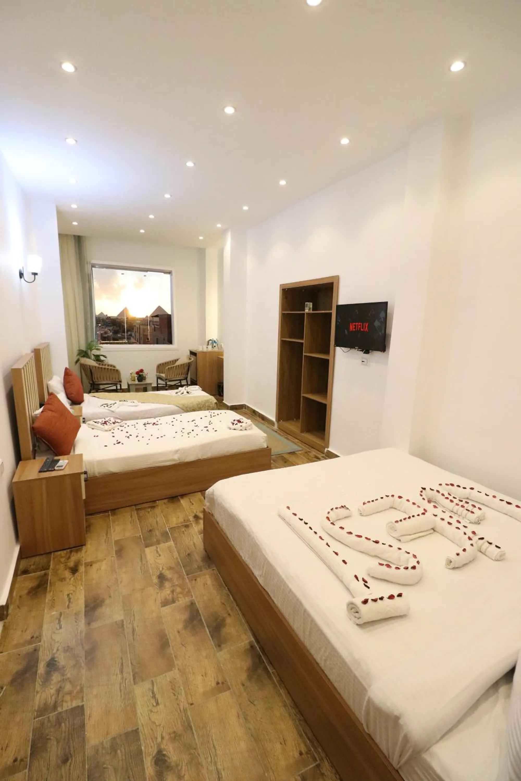Bed in West Pyramids Hotel
