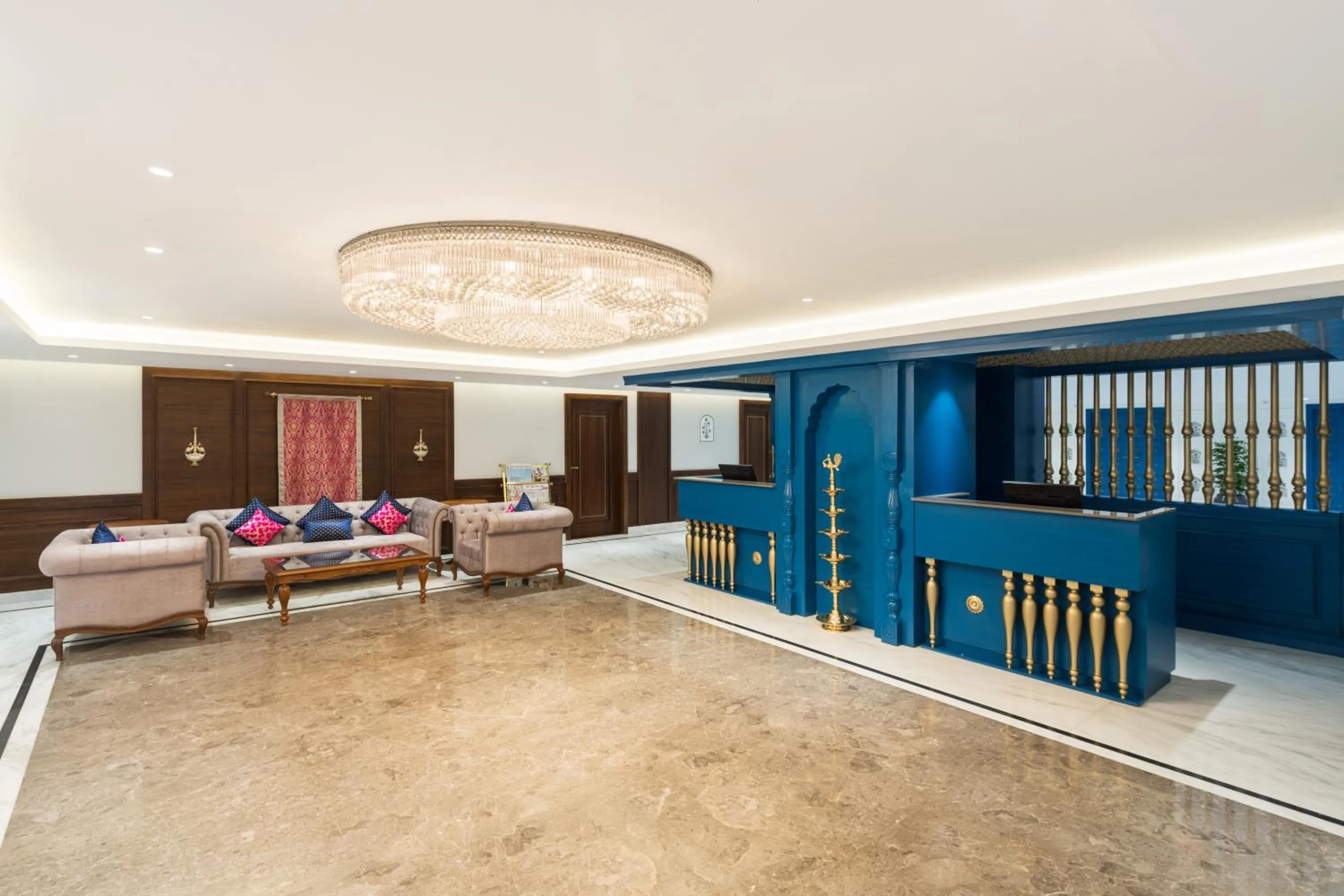 Lobby or reception in MJ Sarovar Portico Haridwar